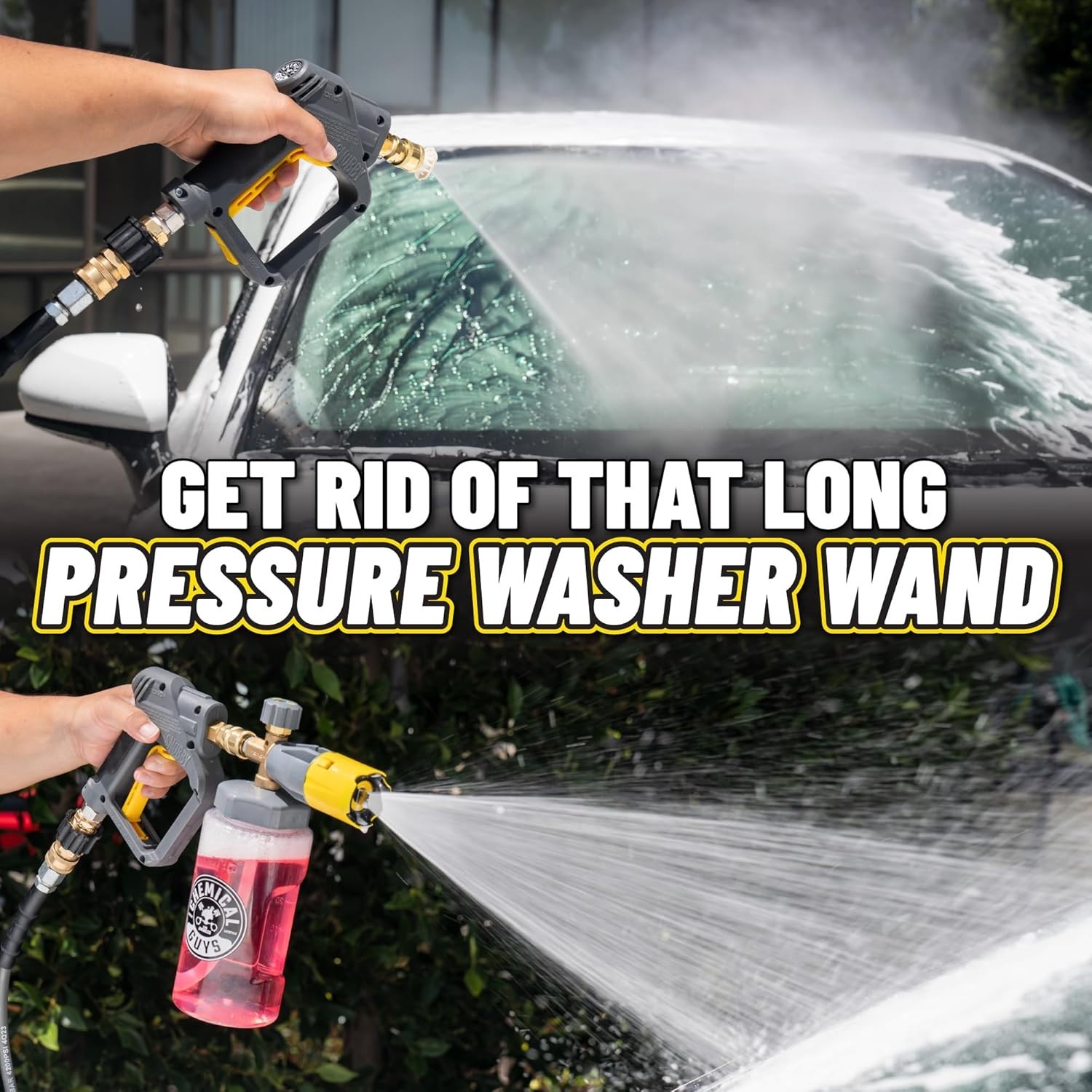 New Snubby Pressure Washer Gun Foam Cannon Short Handle Car Wash Tool