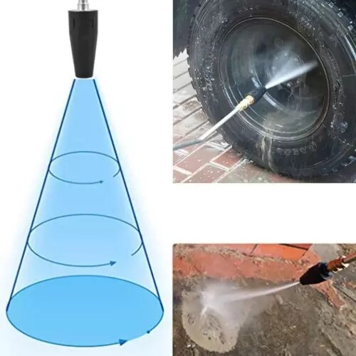 1/2/4 High Pressure Washer Jet Wash Dirt Blaster Rotating Turbo Nozzle Spray Tip