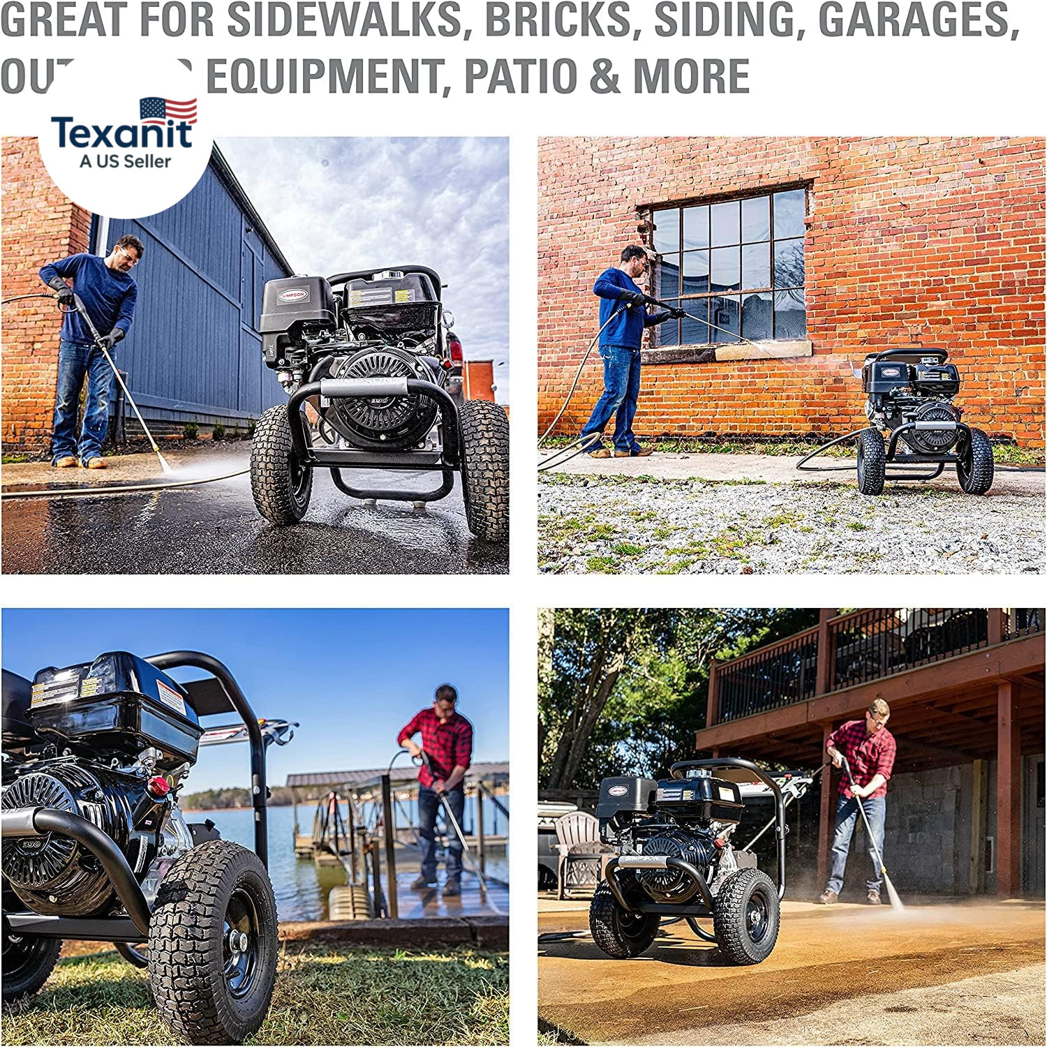 PS4240 Powershot Gas Pressure Washer Powered by Honda GX390, 4200 PSI at 4.0 GPM