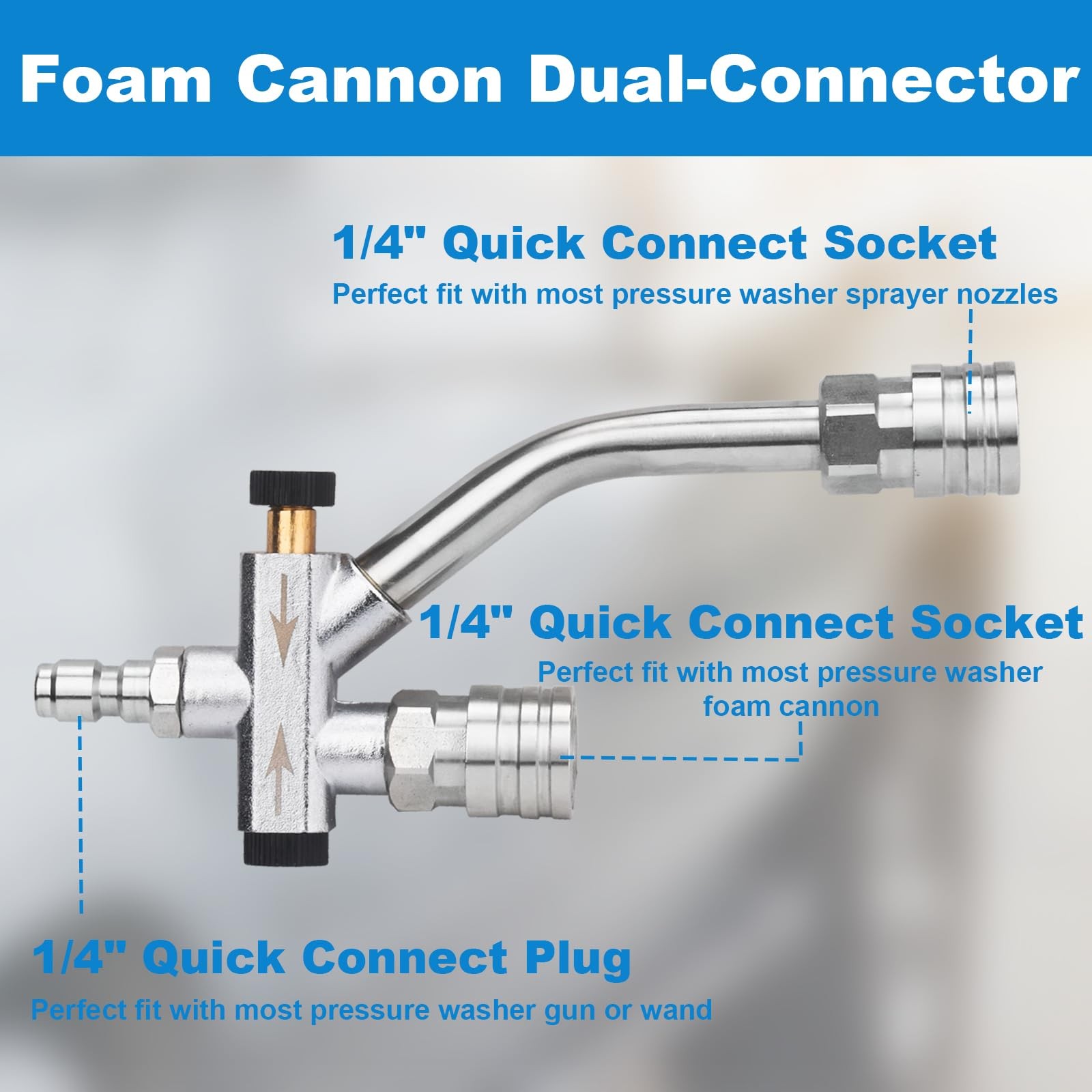 DUSICHIN Foam Cannon Snow Foam Lance Dual Ended Shift Valve For Pressure Wash…