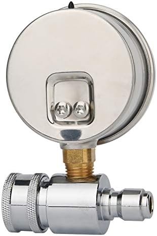 2-1/2″ Pressure Washer Pressure Gauge Kit, 3/8 Inch Quick Connect, 5000 psi Pres