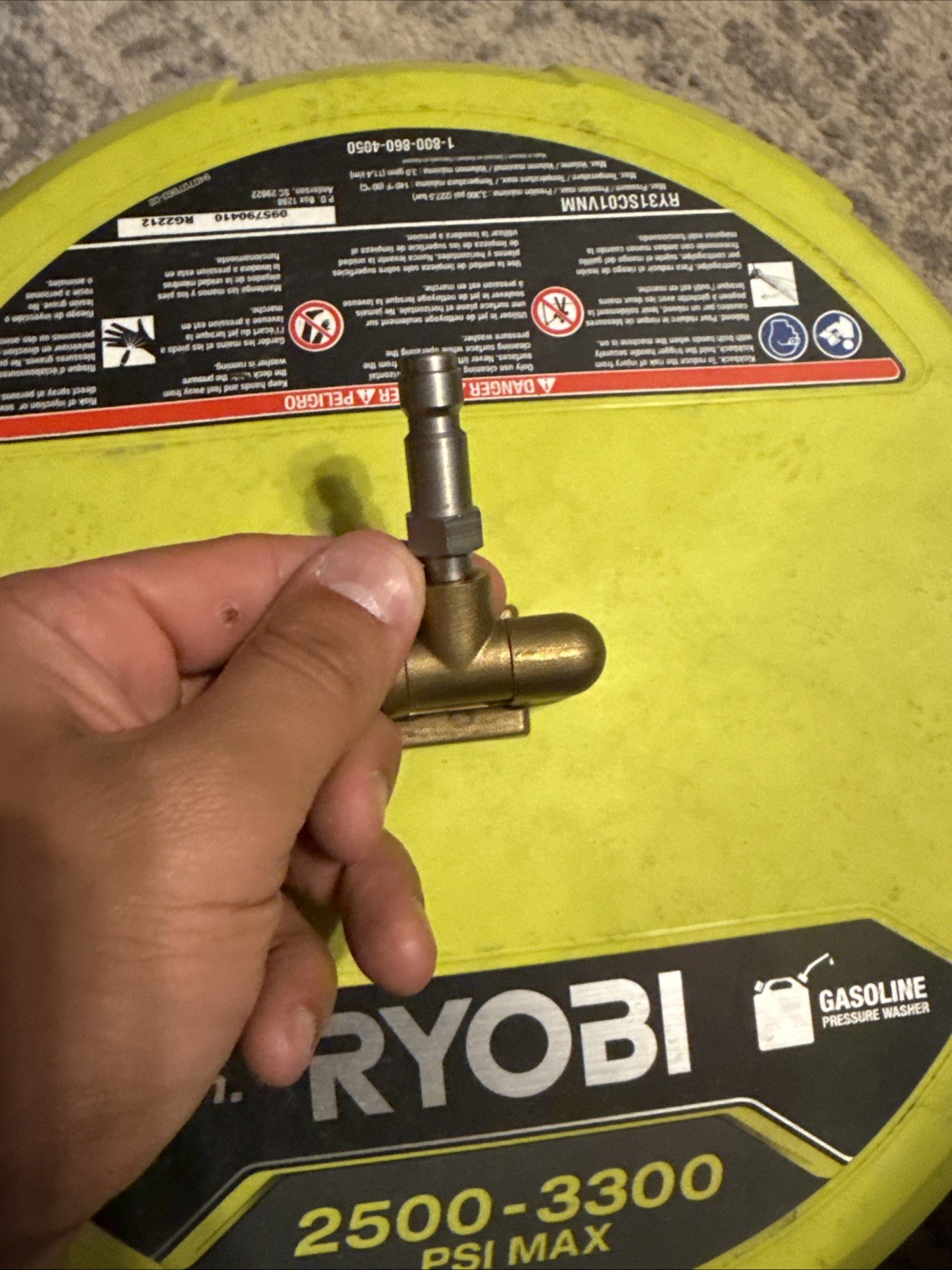 Ryobi RY31SC01VNM 15 In. 2500-3300 PSI Gas Pressure Washer Surface Cleaner