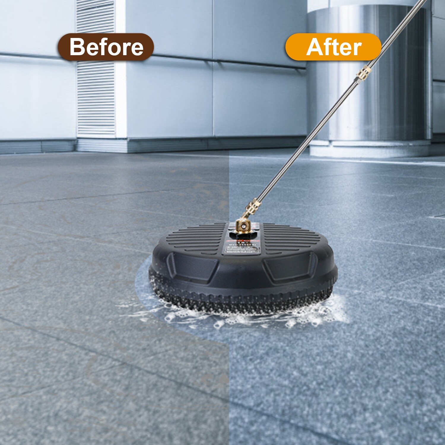3600PSI High Pressure Flat Surface Cleaner Surface Washer with Extendable Handle