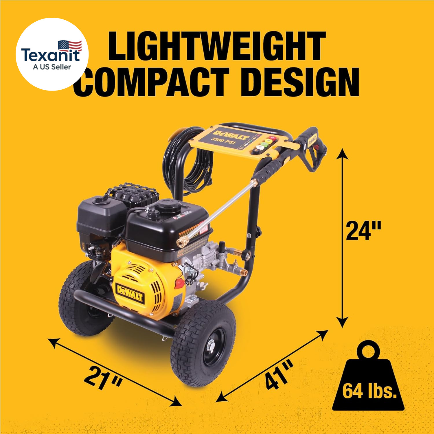 3300 PSI Gas Pressure Washer, 5 Nozzles, Spray Gun, Wand, 25-Ft. Hose, DXPW3300-