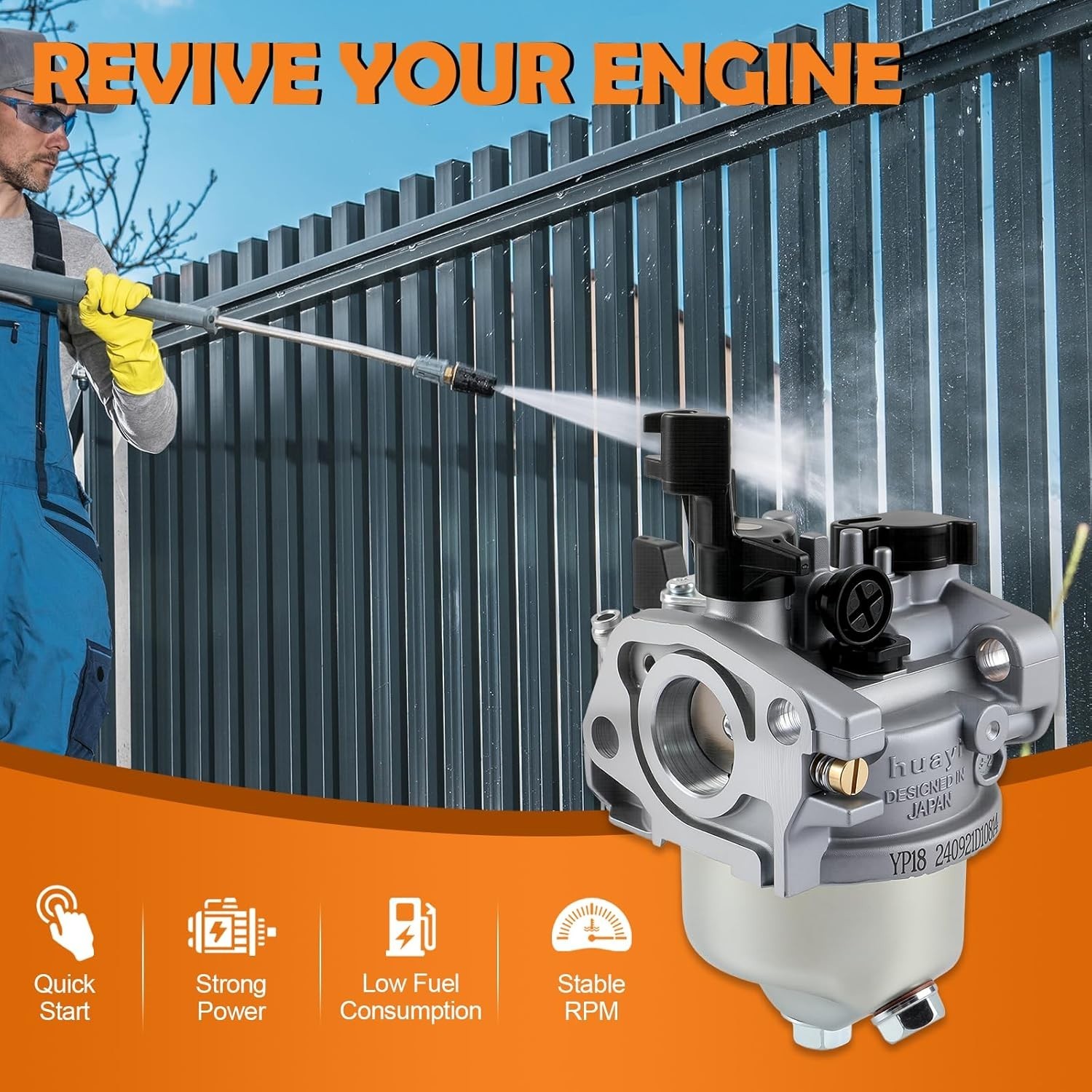 High-Quality Carburetor Kit for Powerhorse 750143 Pressure Washer – Easy Fit!