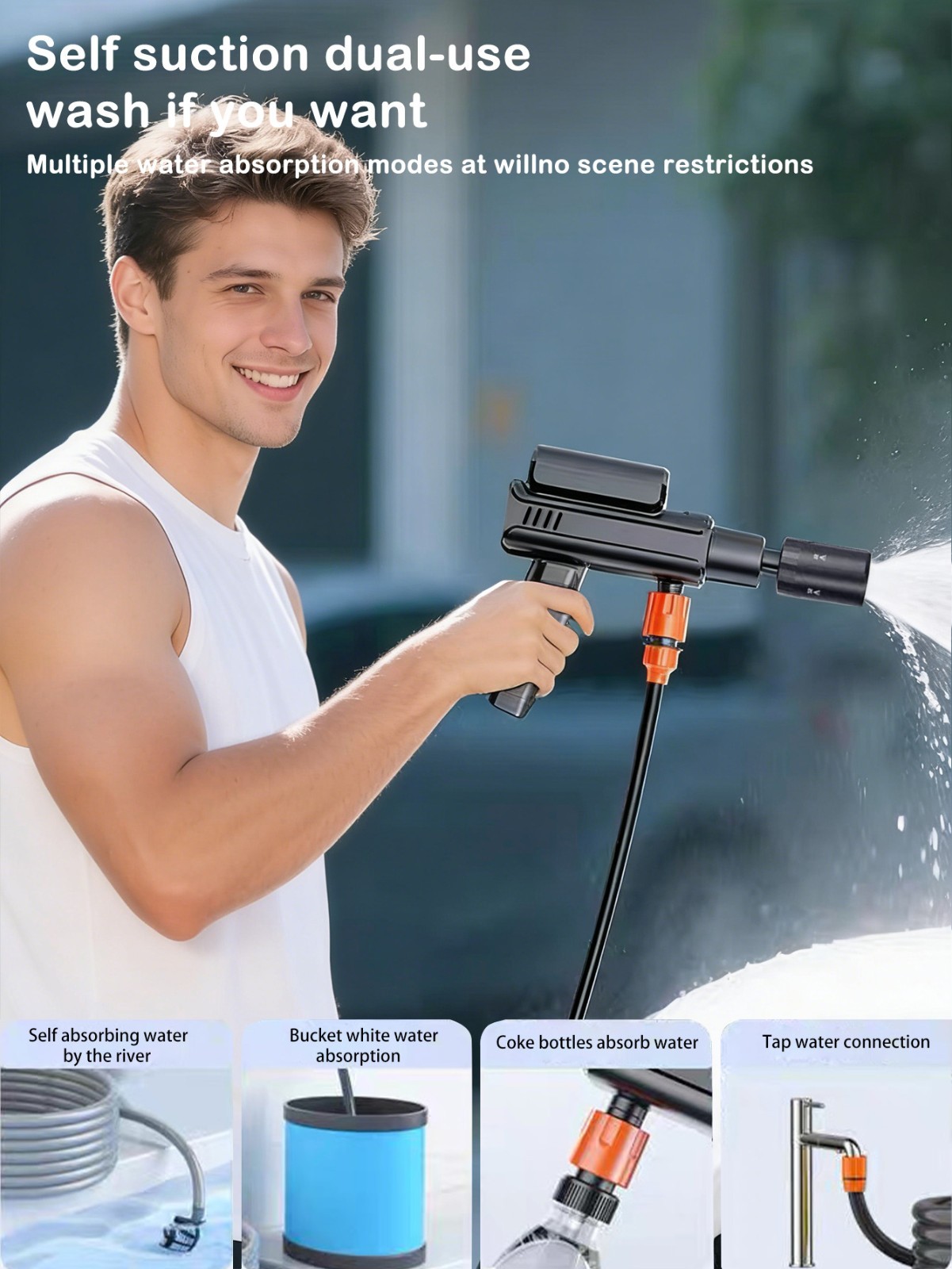 Electric Pressure Washer 2175 PSI Portable Power Washer 1.85GPM 23ft Hose