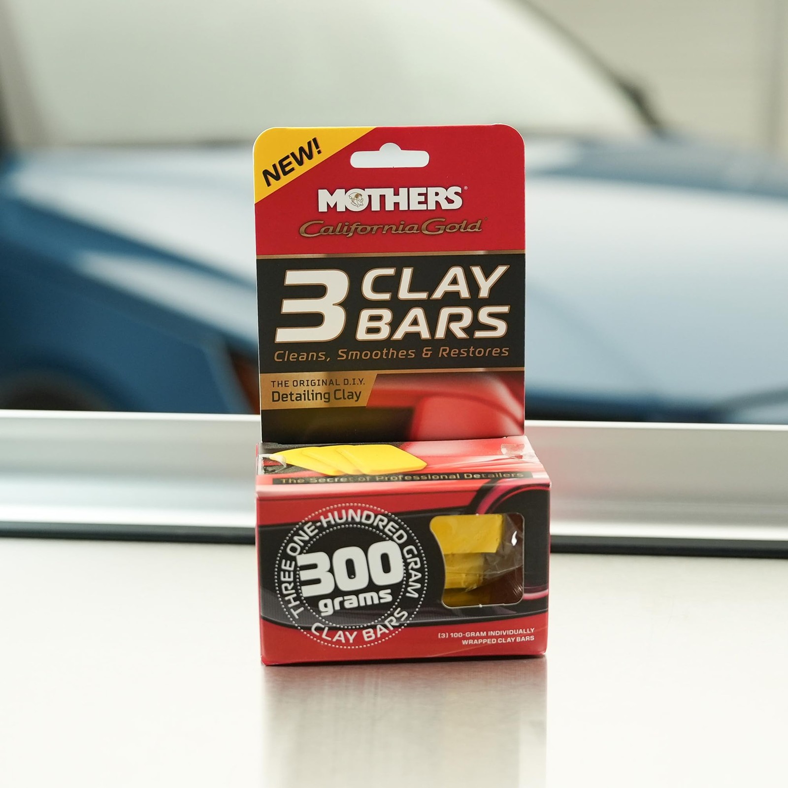 Mothers California Gold 3 Clay Bars, 3 100-gram — Removes Overspray, Brake…