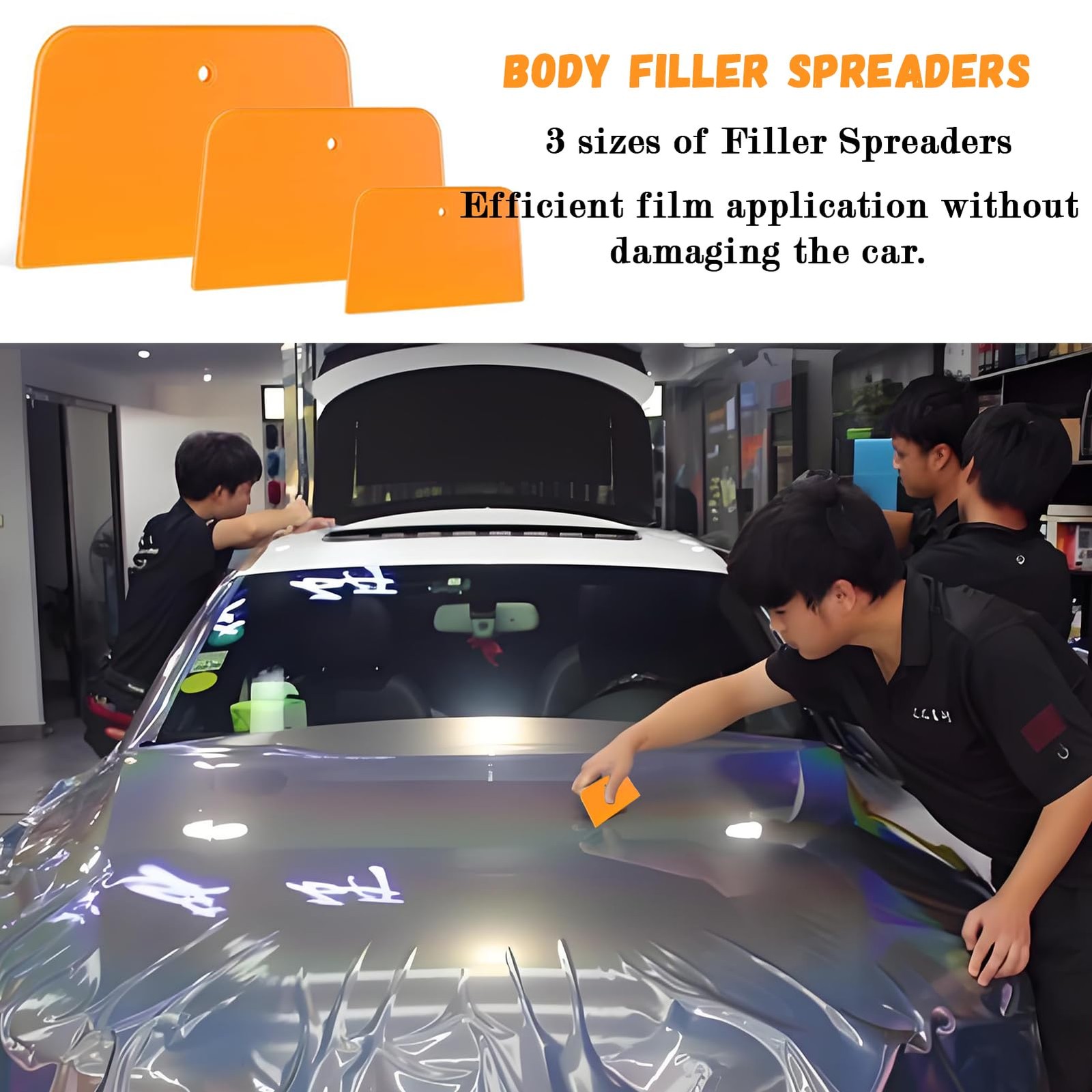 10 Piece Body filler spreader Set 2,3,4, 5, & 6 Inch Automotive Spreaders…