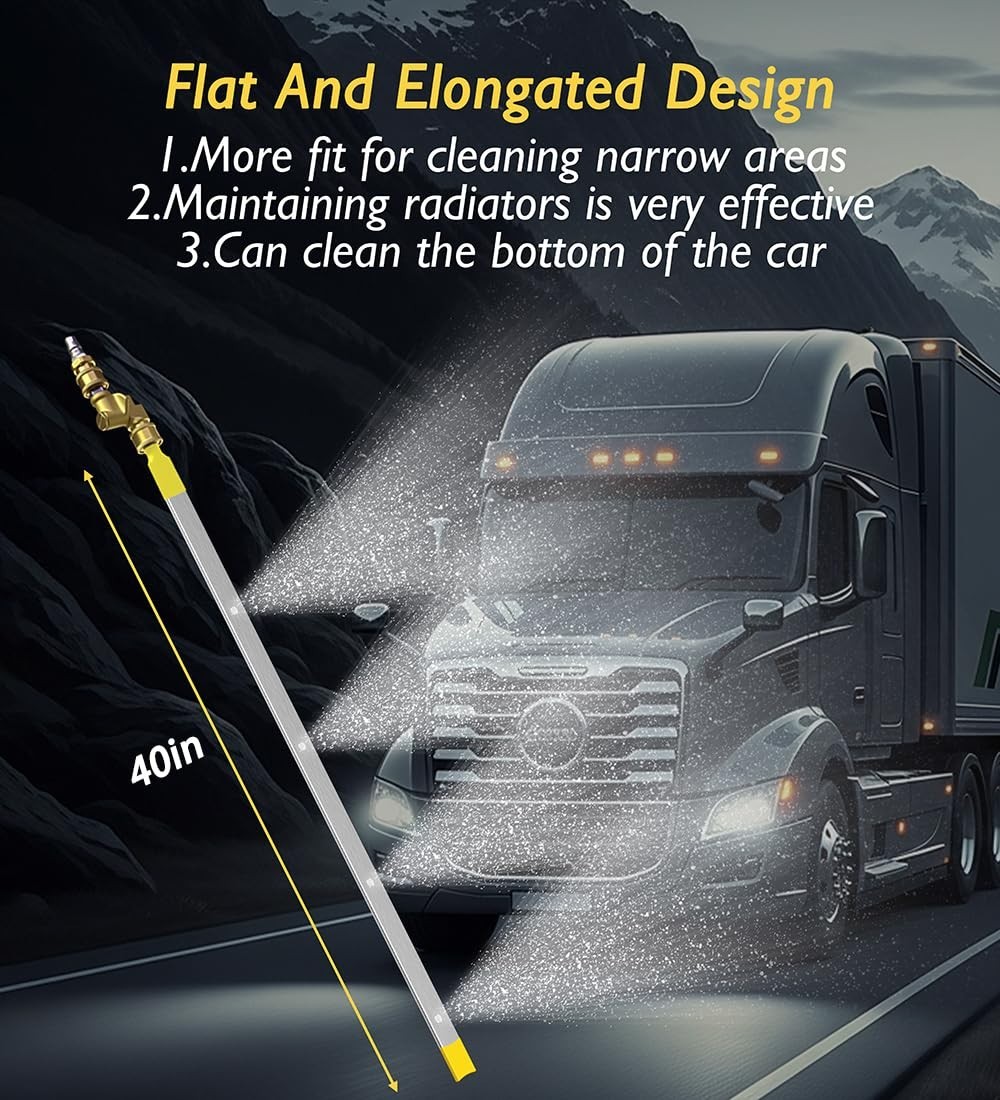 100cm Radiator Cleaning Wand – 4500PSI Pressure Washer Tool for Car Flush Kit