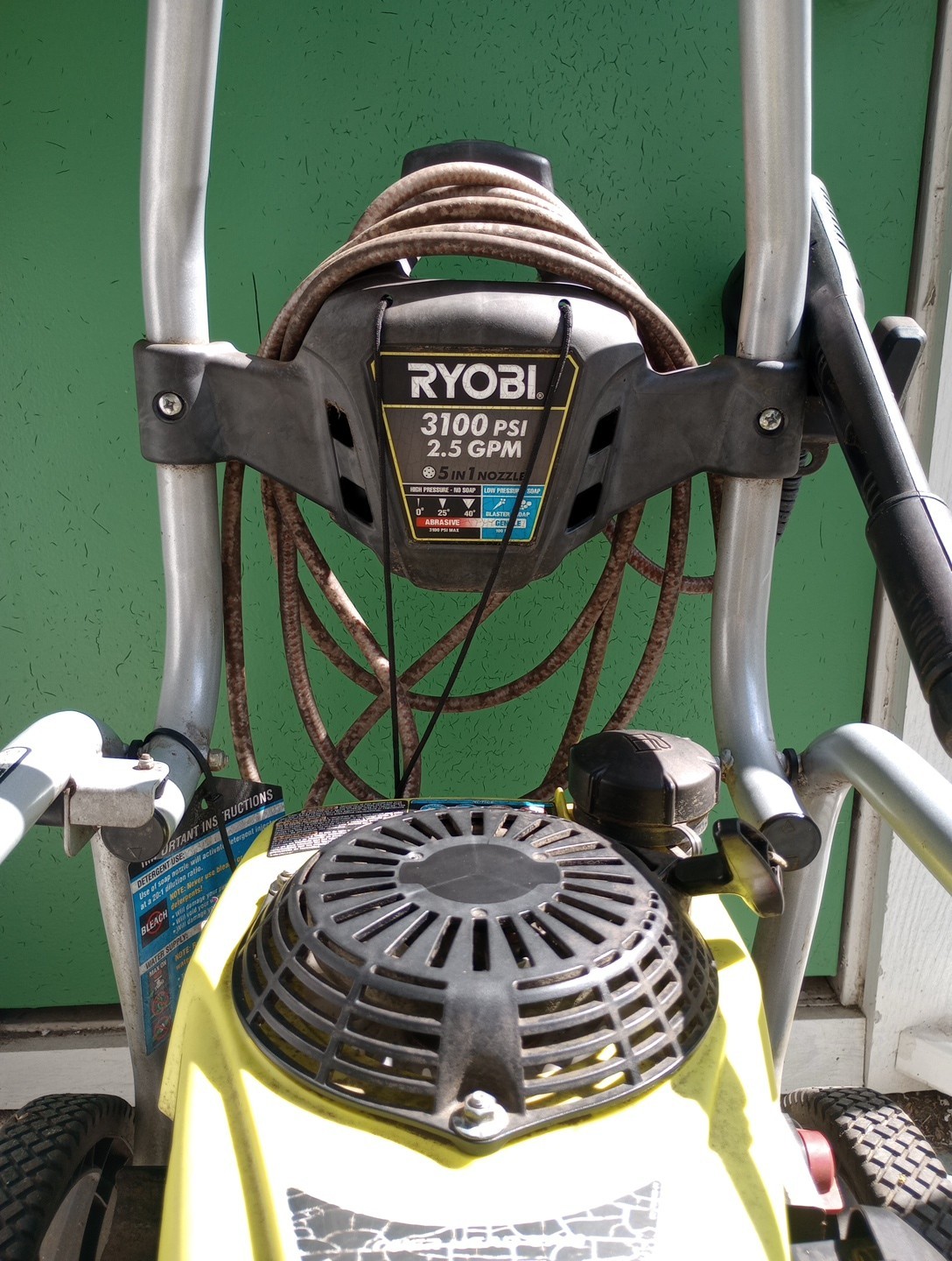 RYOBI3100 PSI 2.5 GPM Cold Water Gas Pressure Washer with Honda GCV190 Engine
