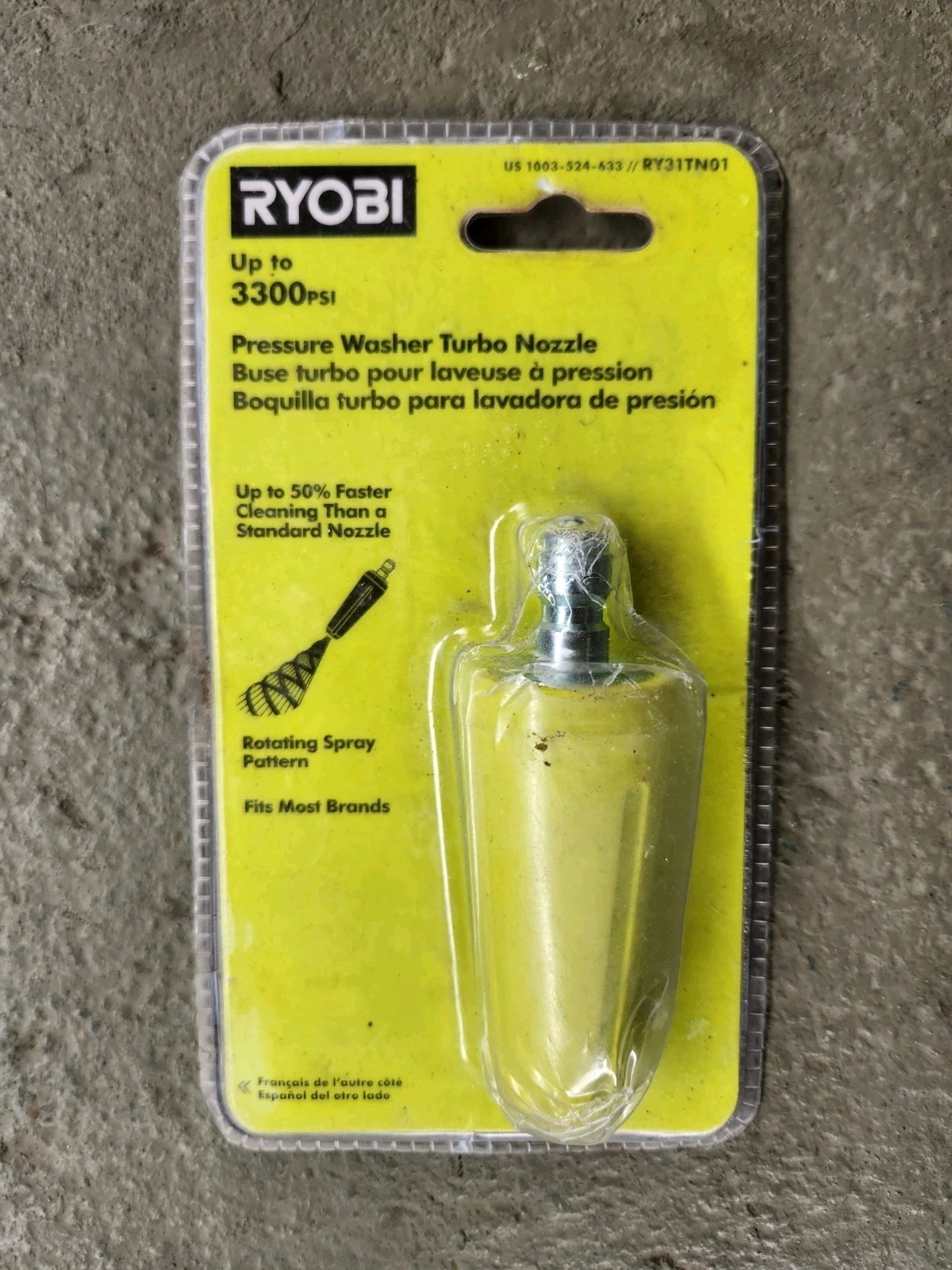 RYOBI RY31TN01 3,300 PSI Gas/Electric Turbo Pressure Washer Nozzle NEW!