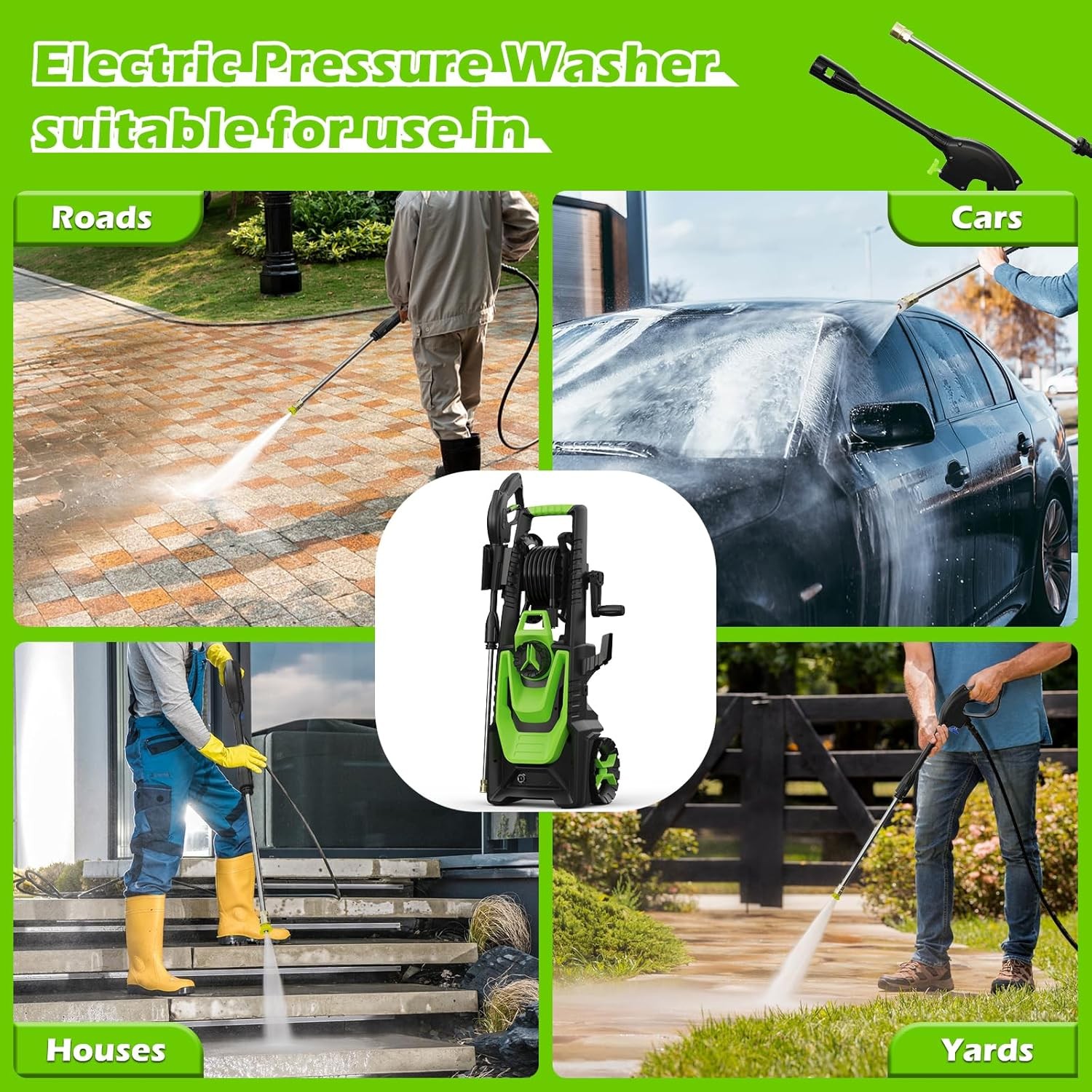 Electric Pressure Washer, Power Washer Foam Cannon, Foam Cannon 4 Quick Conne