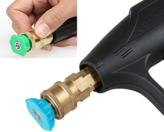 7 Spray Angle Pressure Washer Nozzles – Durable Brass & Stainless Steel Design