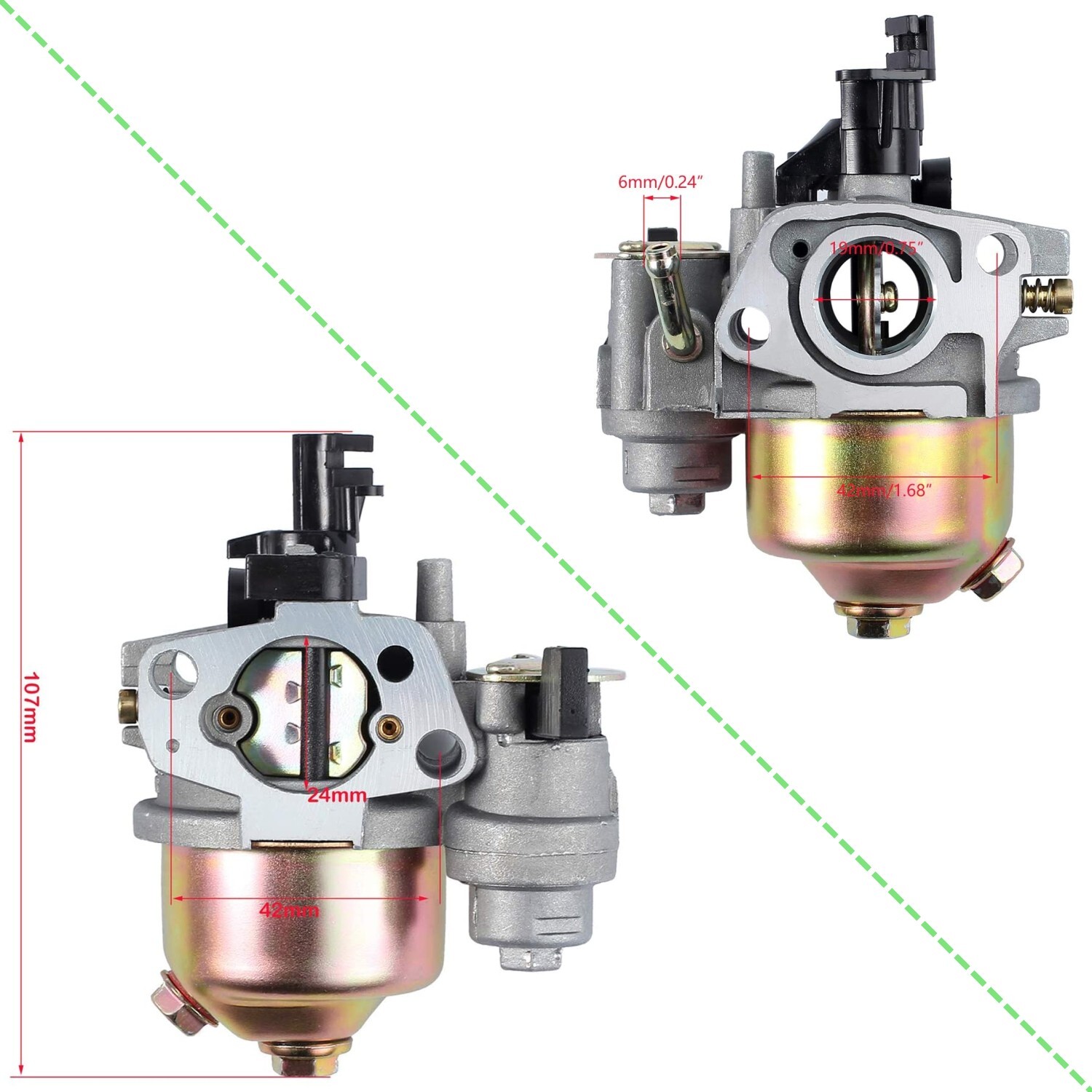 Homelite Pressure Washer Carburetor 179cc 180cc DJ165F 2700PSI 2.3GPM UT80522D