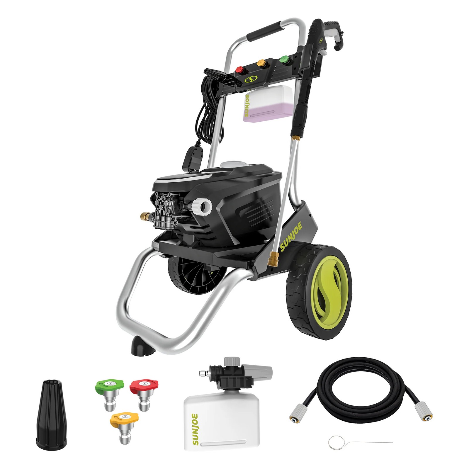 Sun Joe 2200 PSI Electric Pressure Washer w/ Foam Cannon & Nozzles, SPX7000-MAX