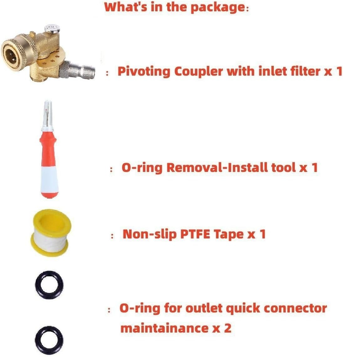 120-Degree Pivoting Coupler for Pressure Washer – Efficient Cleaning Accessory