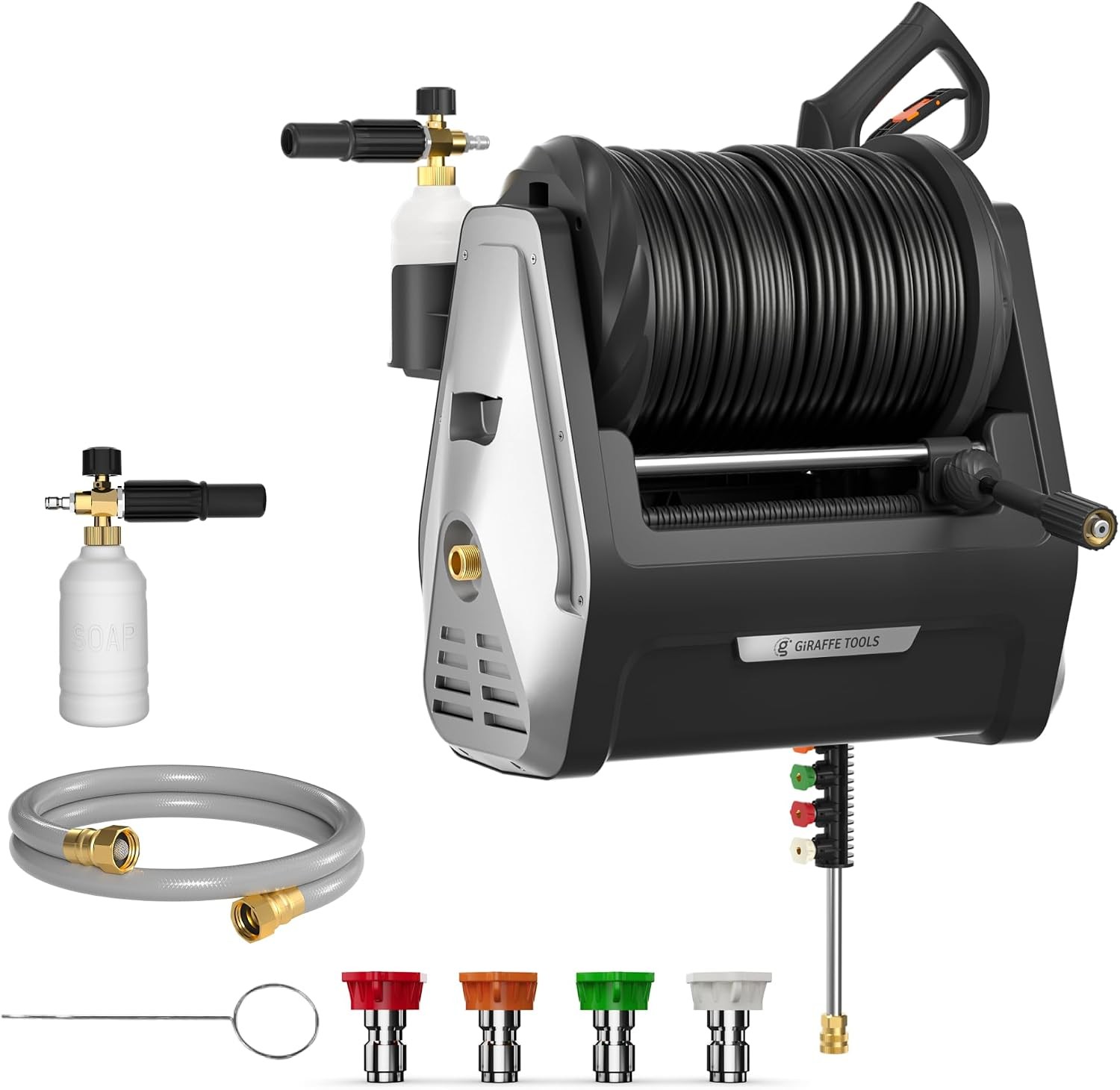 Wall Mounted Pressure Washer Essential W/ Upgraded 1800W Motor 2900 PSI 2.2 GPM
