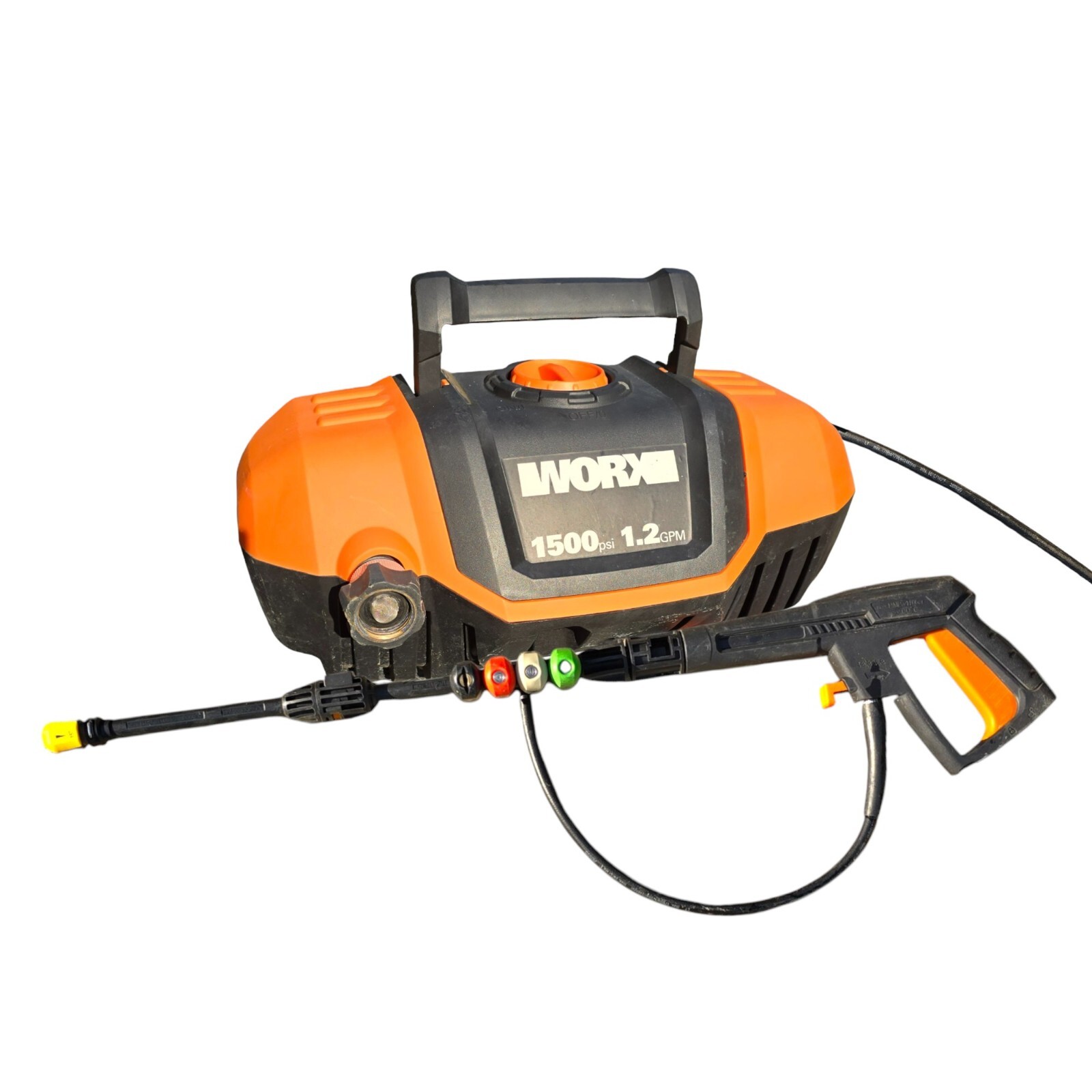 WORX WG601 1500 PSI 1.2 GPM Electric Pressure Washer 13A, with Multiple Nozzles
