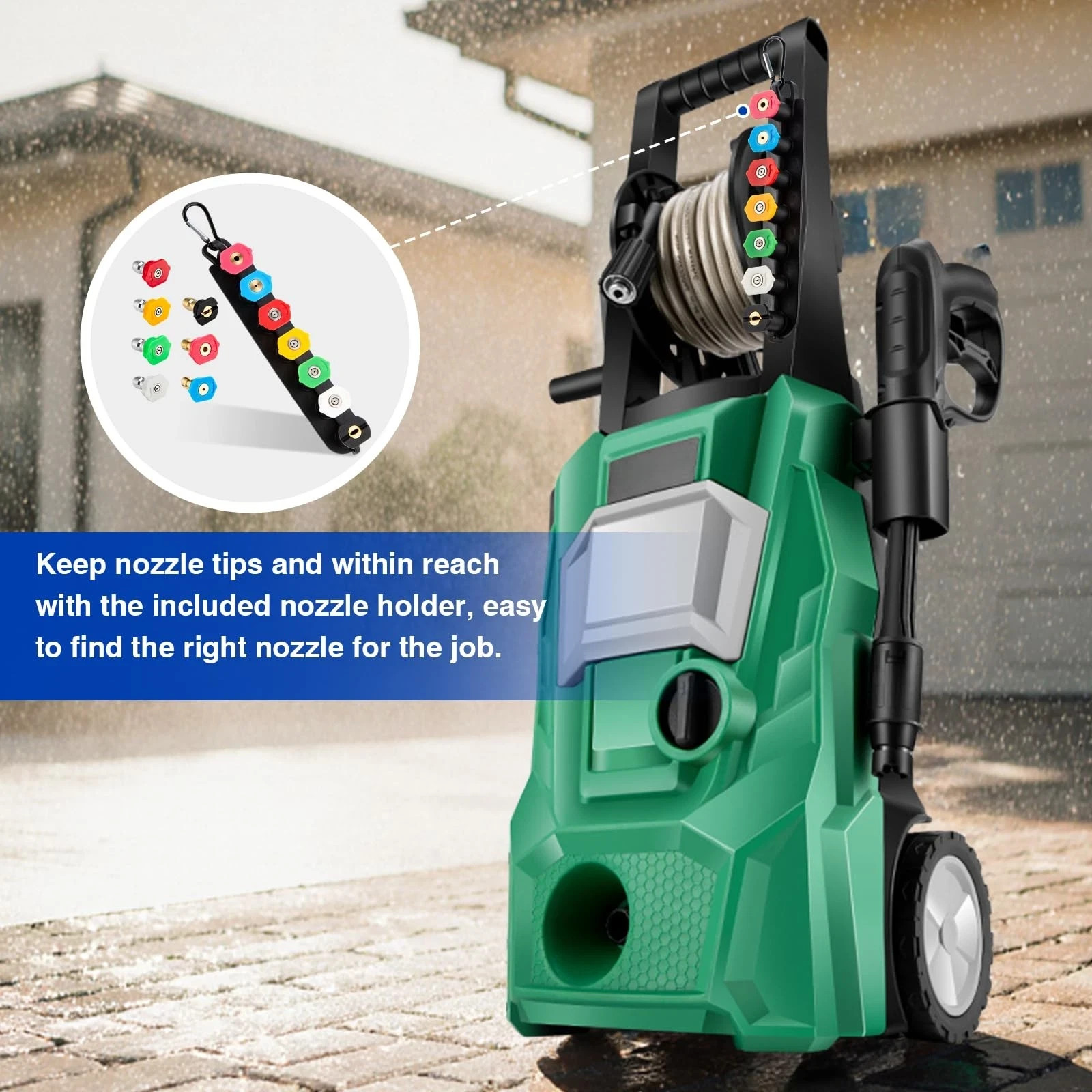 Pressure Washer Tips, Pressure Washer Nozzle Tips with Nozzle Holder, Set of …