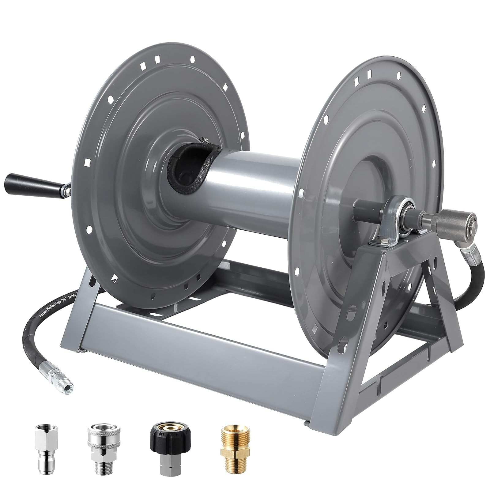 FIXFANS Pressure Washer Hose Reel 300FT 3/8 Inch Manual
