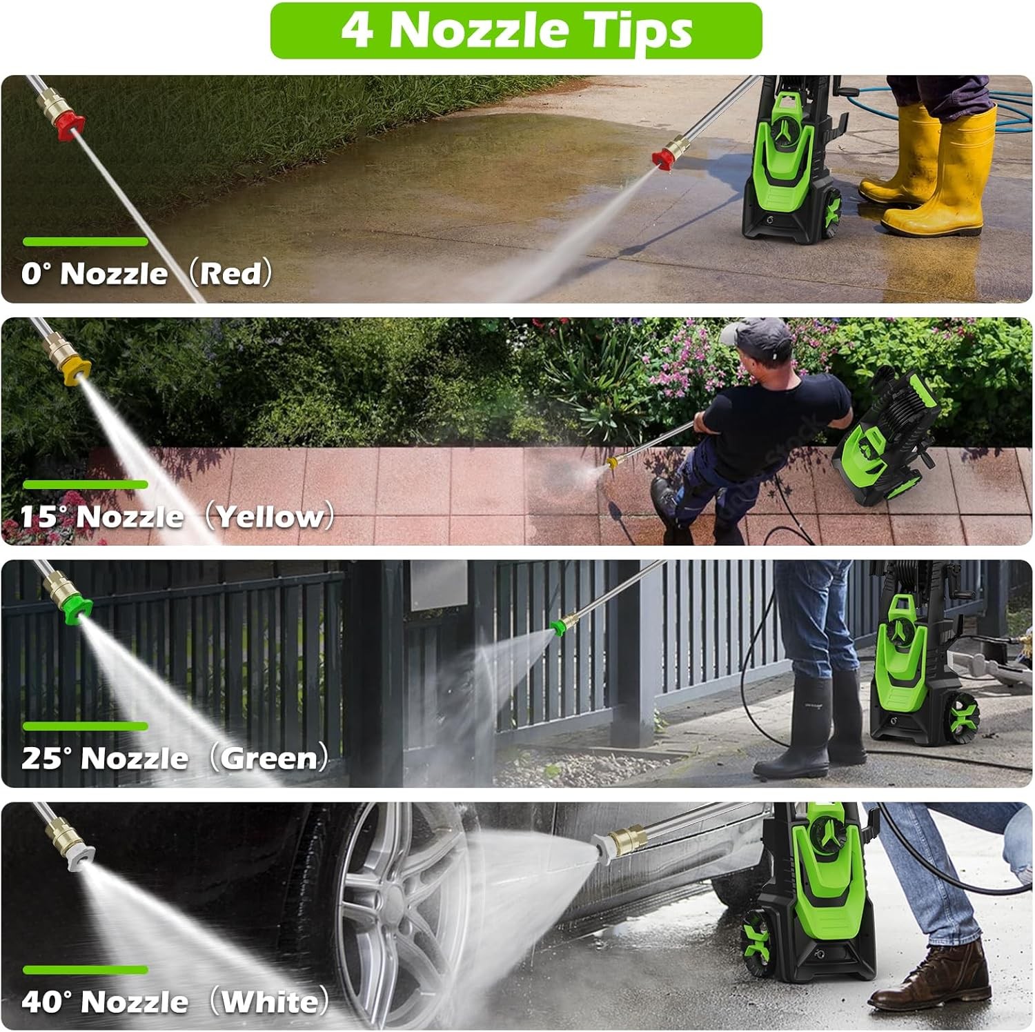 Electric Pressure Washer, Power Washer Foam Cannon, Foam Cannon 4 Quick Conne