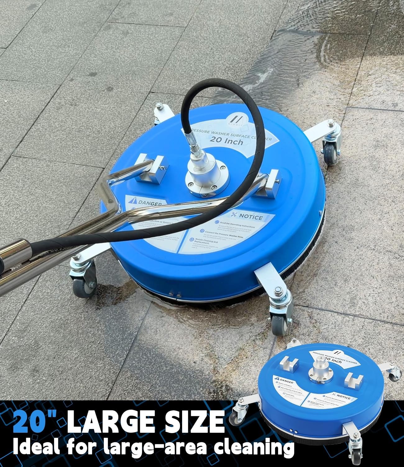 20” Pressure Washer Surface Cleaner 4500 PSI Surface Cleaner Power Washing