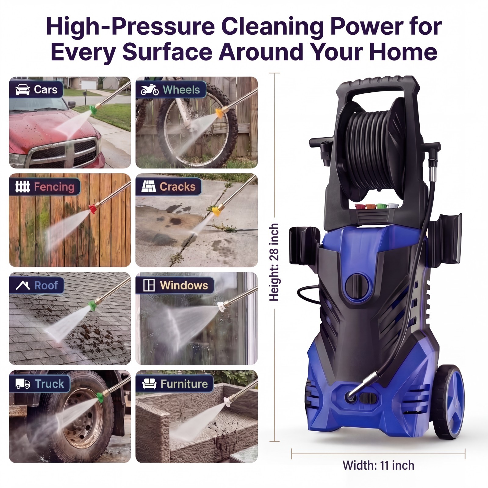 Electric Pressure Washer 5000 PSI 3.2 GPM Electric Power Washer