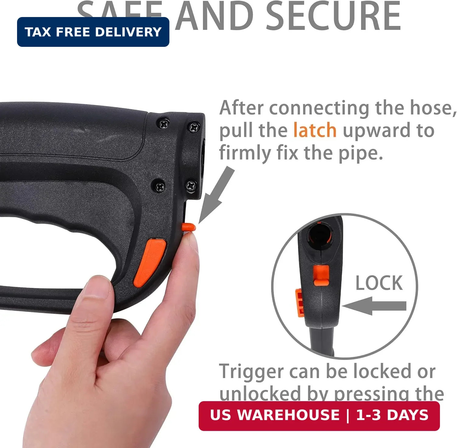 FIXFANS Pressure Washer Gun Kit with 5 Nozzles – Compatible with Some of Portlan