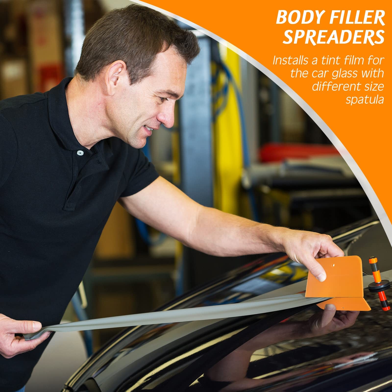 Frienda 6 Pcs Body Filler Spreaders Plastic Tools for Automotive 3 Sizes