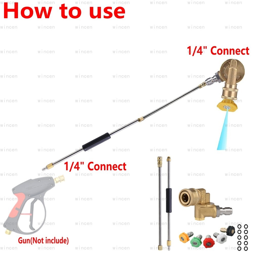 Pressure Washer Extension Wand Upgrade Power Washer Lance with Spray Nozzle Tips