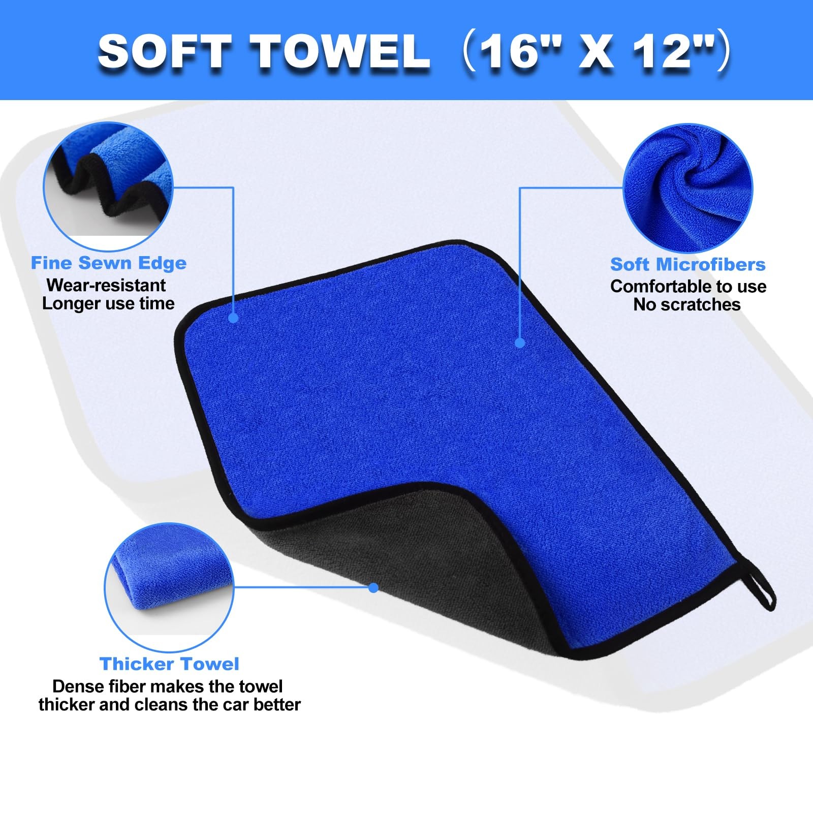62″ Car Wash Brush Kit Long Handle Mop Tire Brush Squeegee for Car Truck RV