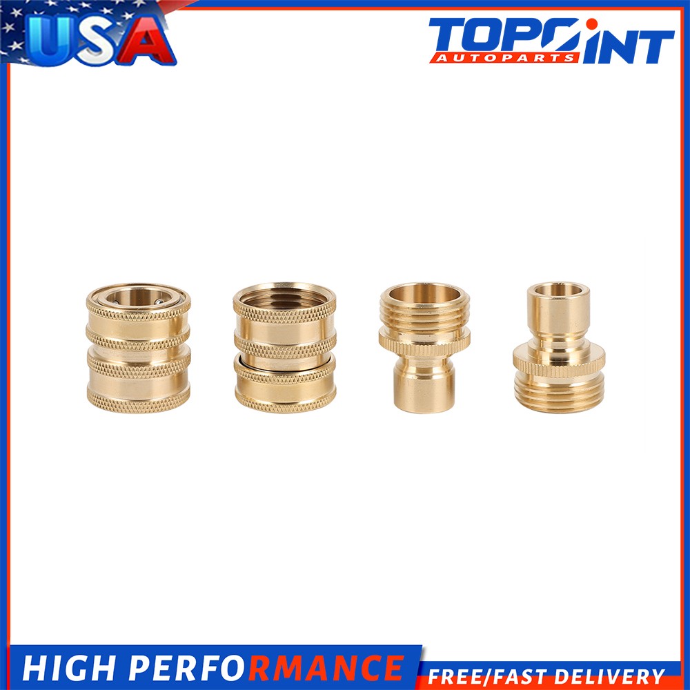 3/4″ Garden Hose Quick Connect Water Hose Fit Brass Female Male Connector 2PCS