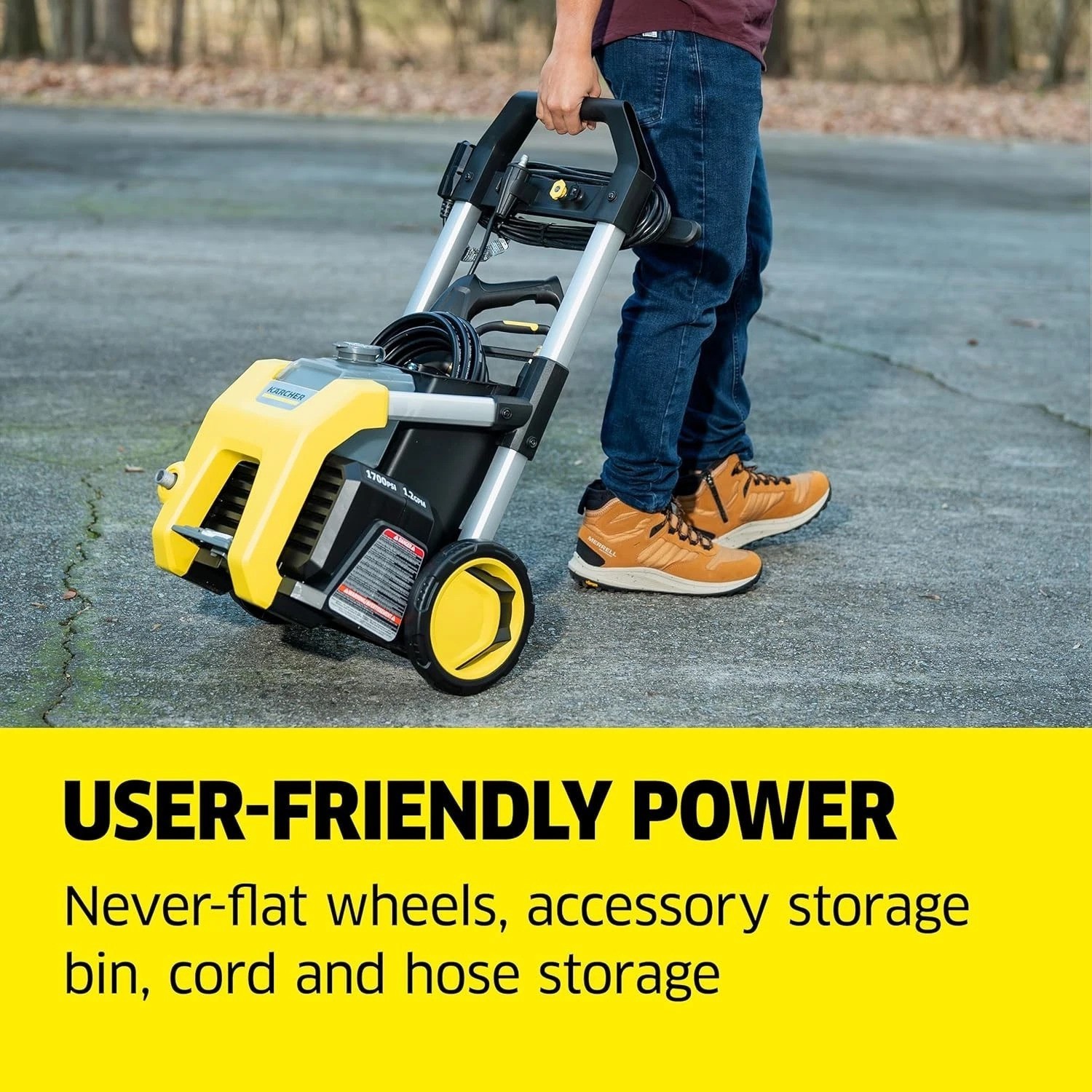 High-Performance Kärcher K1700 Electric Washer: Clean Cars & Patios Effortlessly