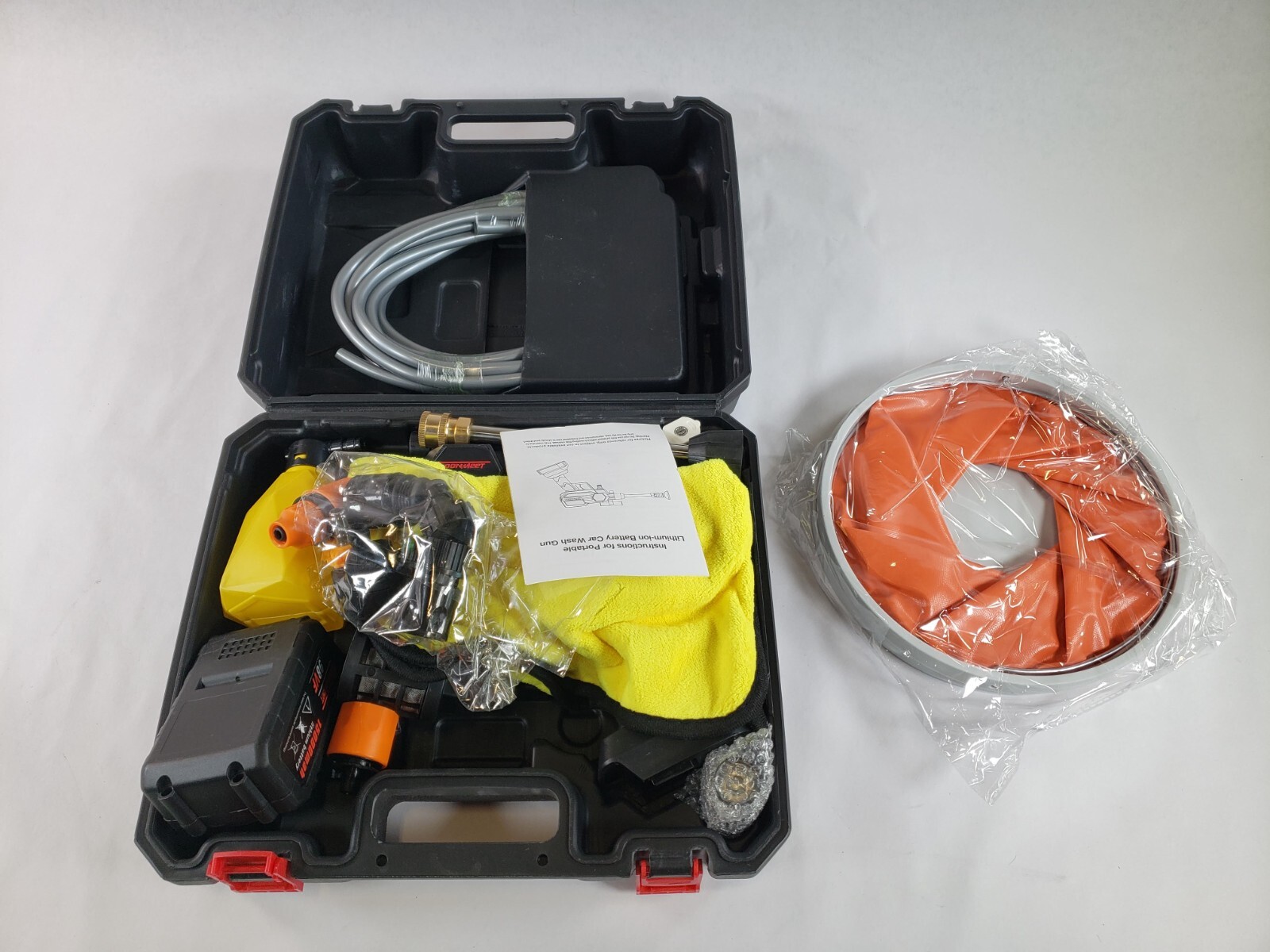 Cordless Portable Pressure Washer Max 870 PSI 6-in-1 Adjustable Nozzle 20ft Hose