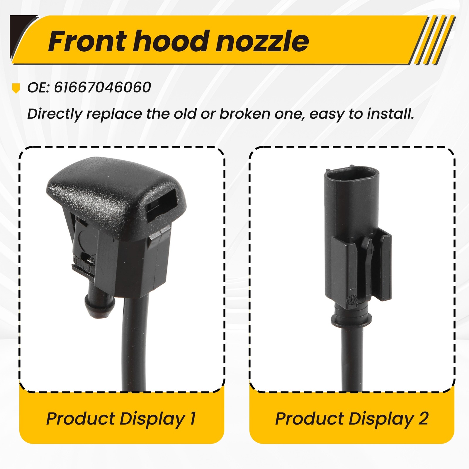 Windshield Heated Washer Sprayer Nozzle 61667046060 for – 5 Series E603853