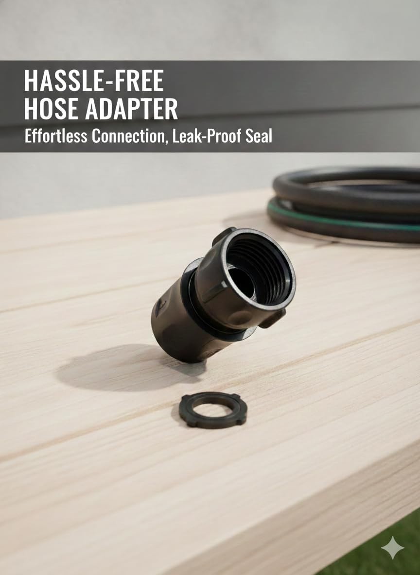 N862087 Garden Hose Adapter for Dewalt Pressure Washer Black 2 Pack