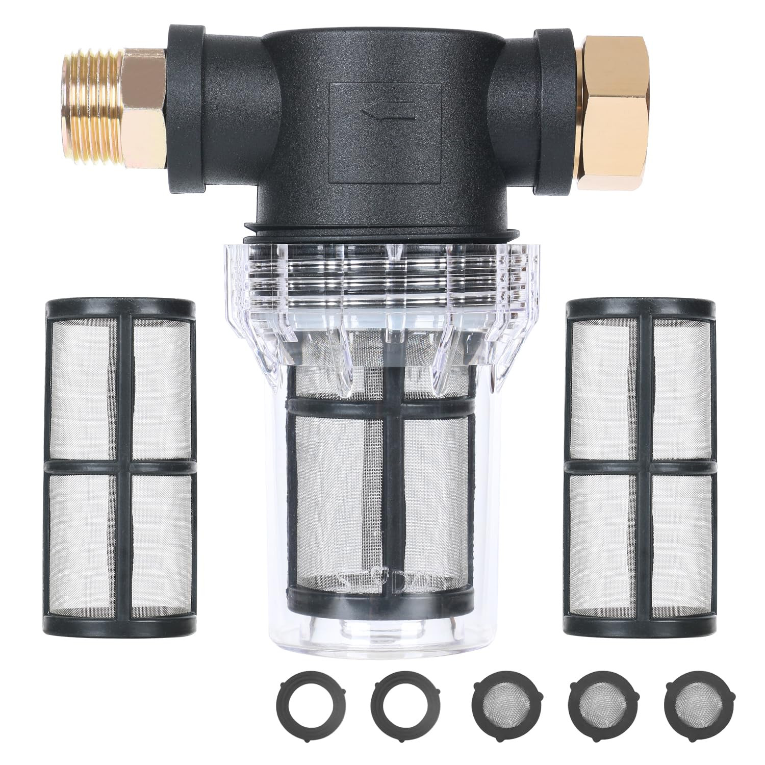STYDDI In-Line Garden Hose Water Filter for Well Water, Line Hose Water Sediment