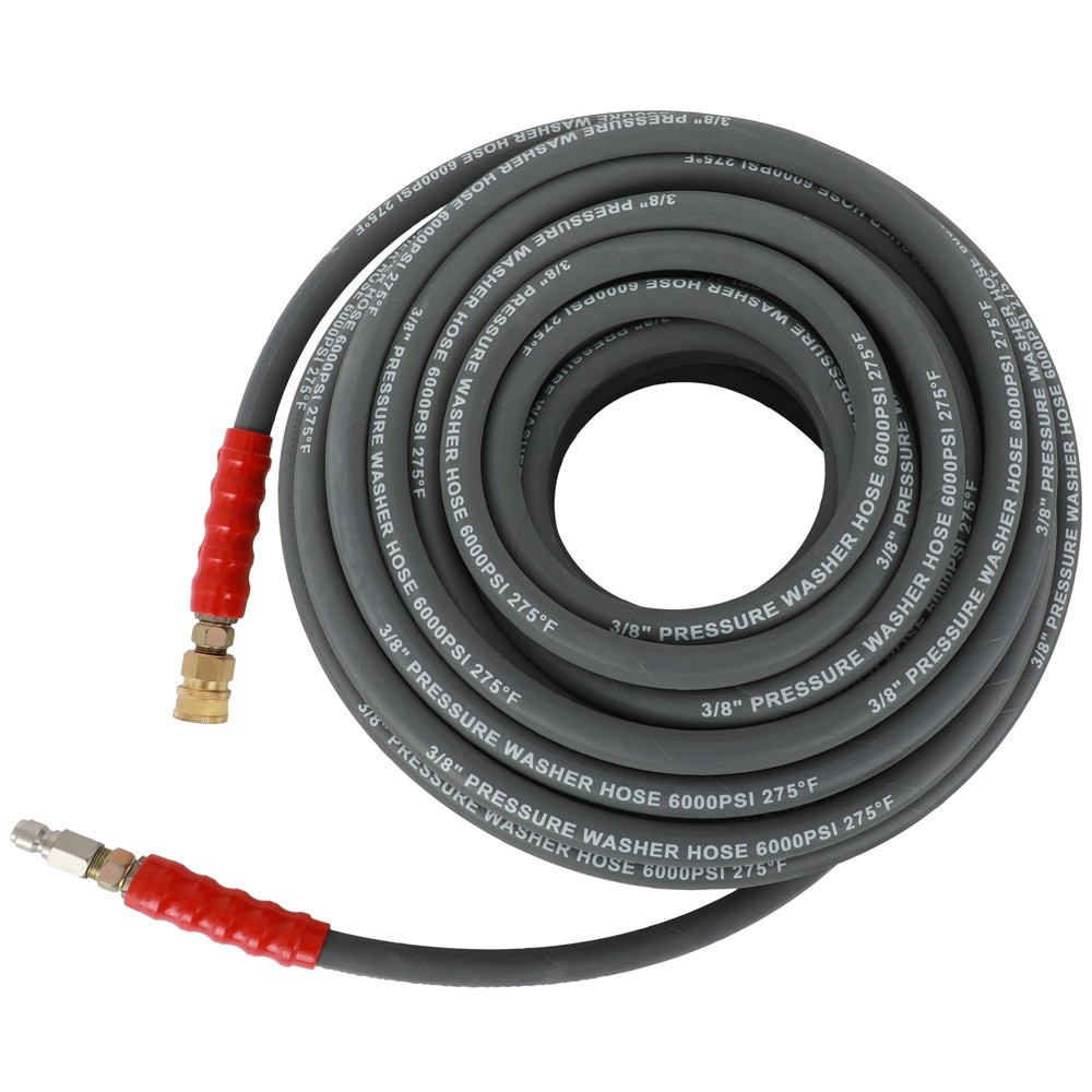 Non-Marking 2-Braid R2 Hot Water Pressure Washer Hose 3/8″ x 100ft 6000psi