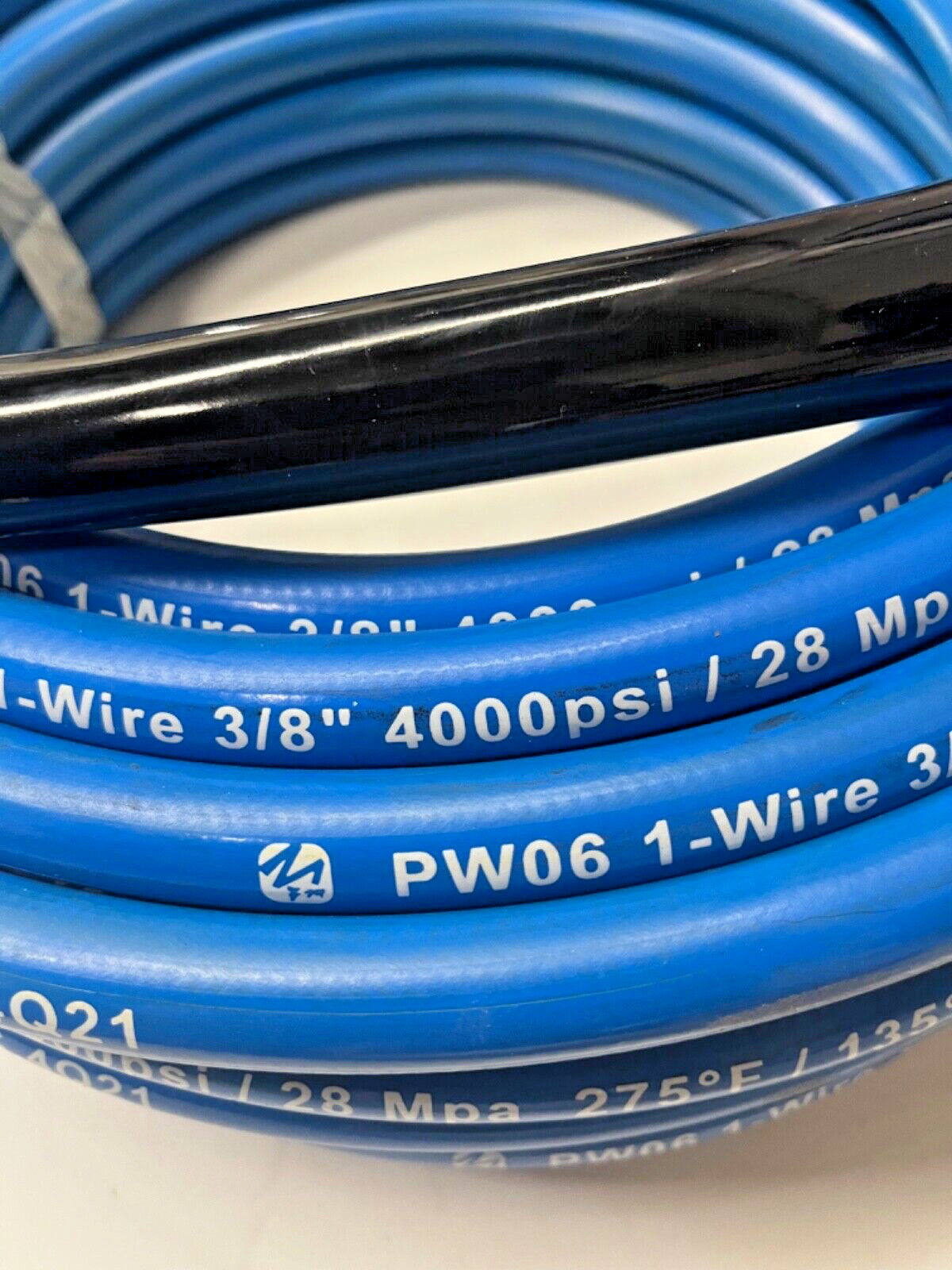 Smooth Skin Non Marking Pressure Washer Hose 50ft 1-Wire 4000psi 3/8″ x 3/8″ MPT