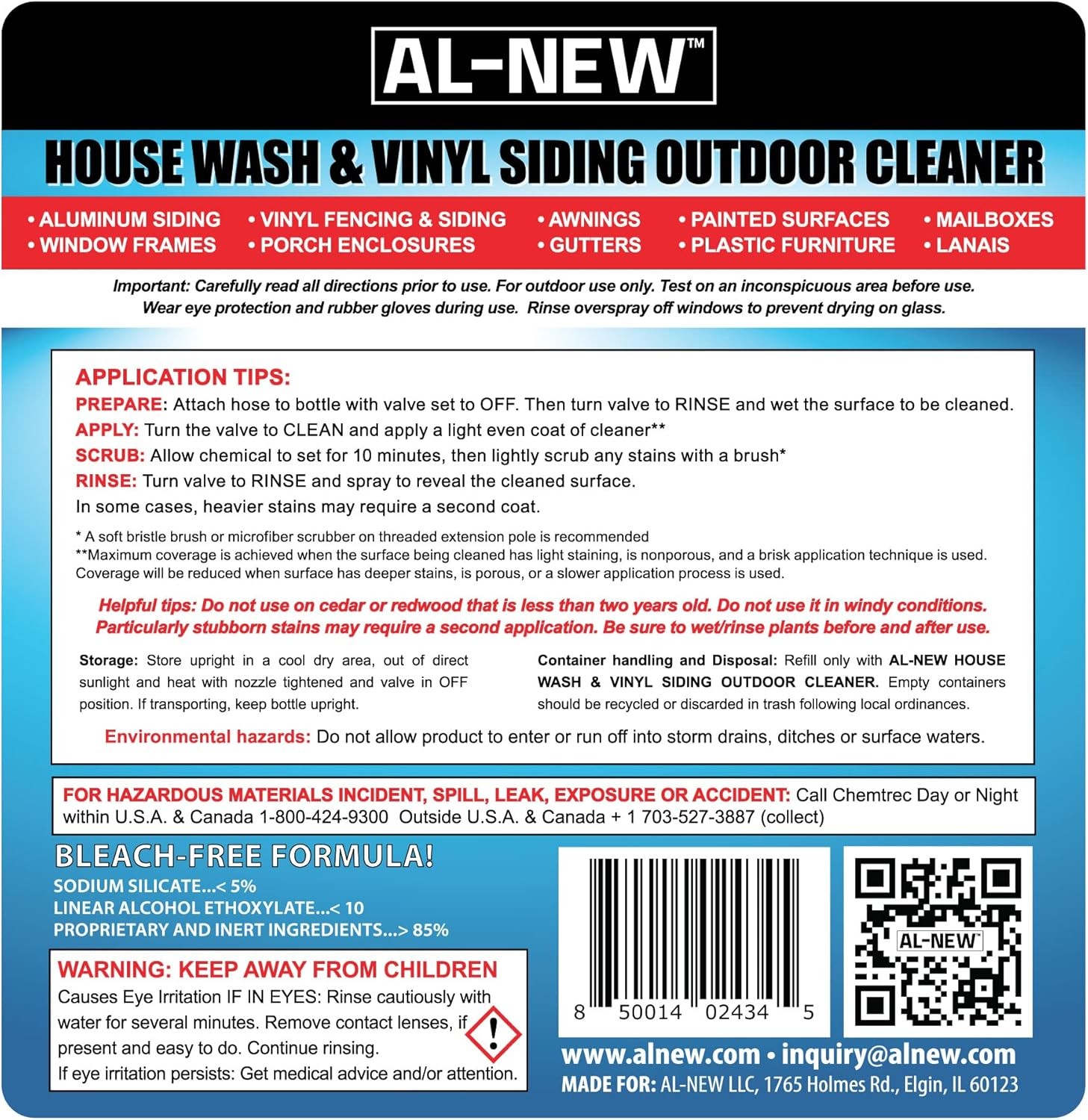 Outdoor Cleaner | Versatile Outdoor Cleaner 64oz Hose End Sprayer (Pack of 2)