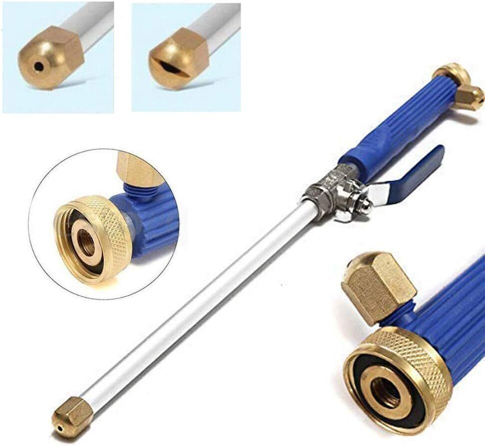 High Pressure Power Washer Sprayer Water Spray Gun Wand Garden Hose w/ 2 Nozzle