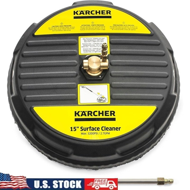 Pressure Washer Surface Cleaner 15inch Quick Connect Multi-Surface Cleaning Tool