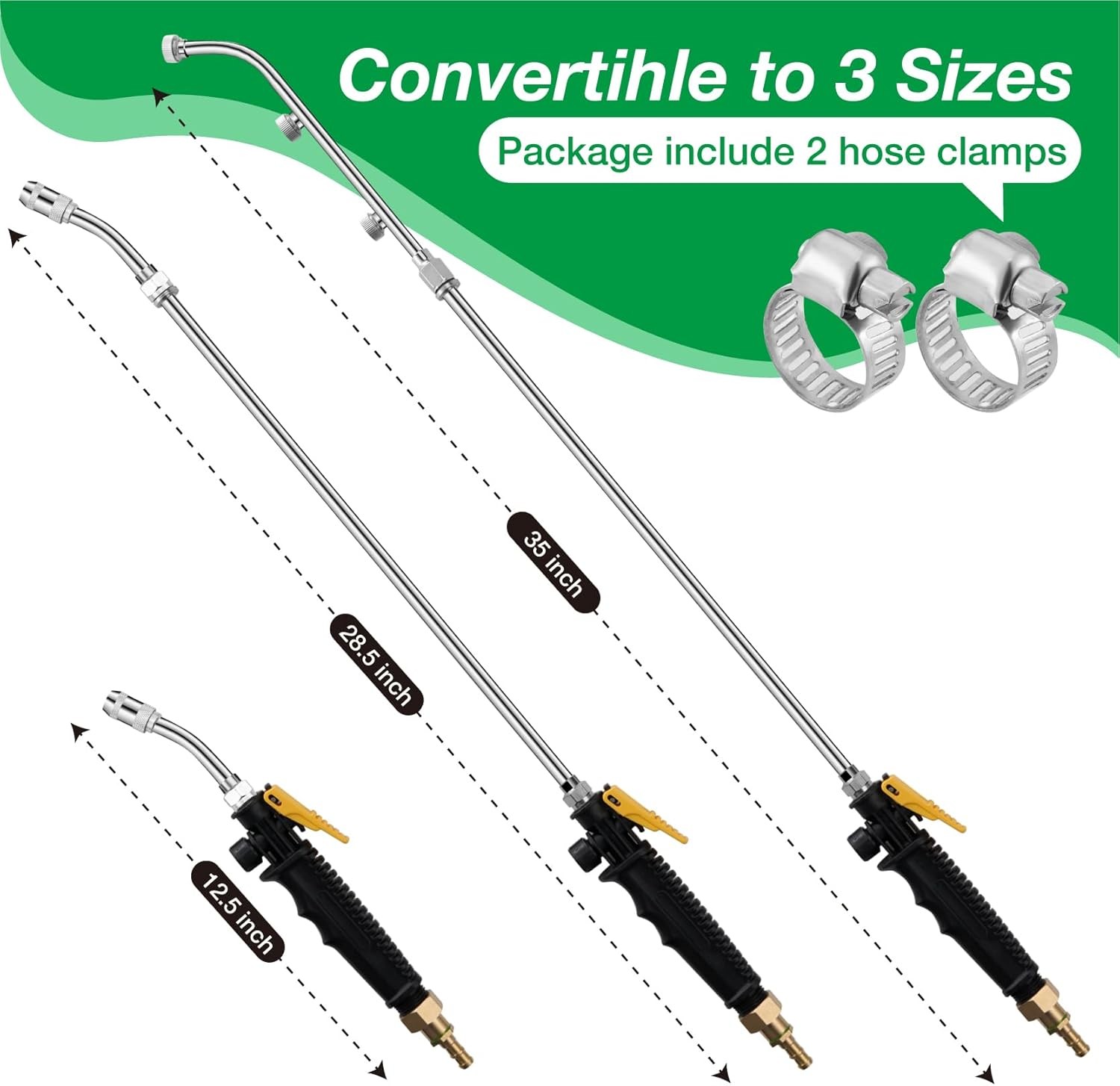 Pump Sprayer Wand with 3 Types of 16 inches, Replacement