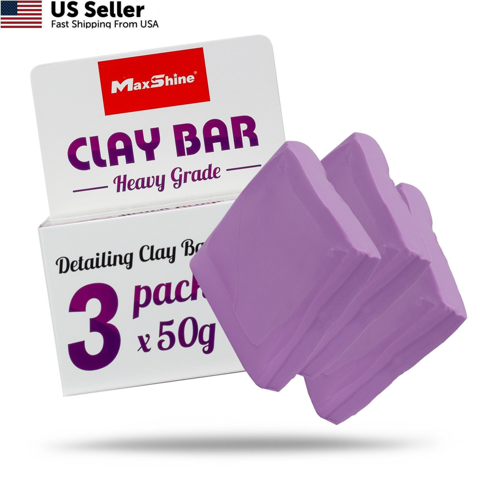 Maxshine Universal 3-Pack Magic Clay Bar (50g Each) – Heavy Grade