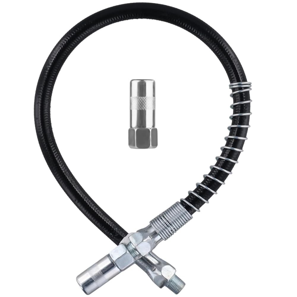 18 Inch Spring Flex Hose Grease Gun Hose Max Working Pressure 10000 PSI Compa…