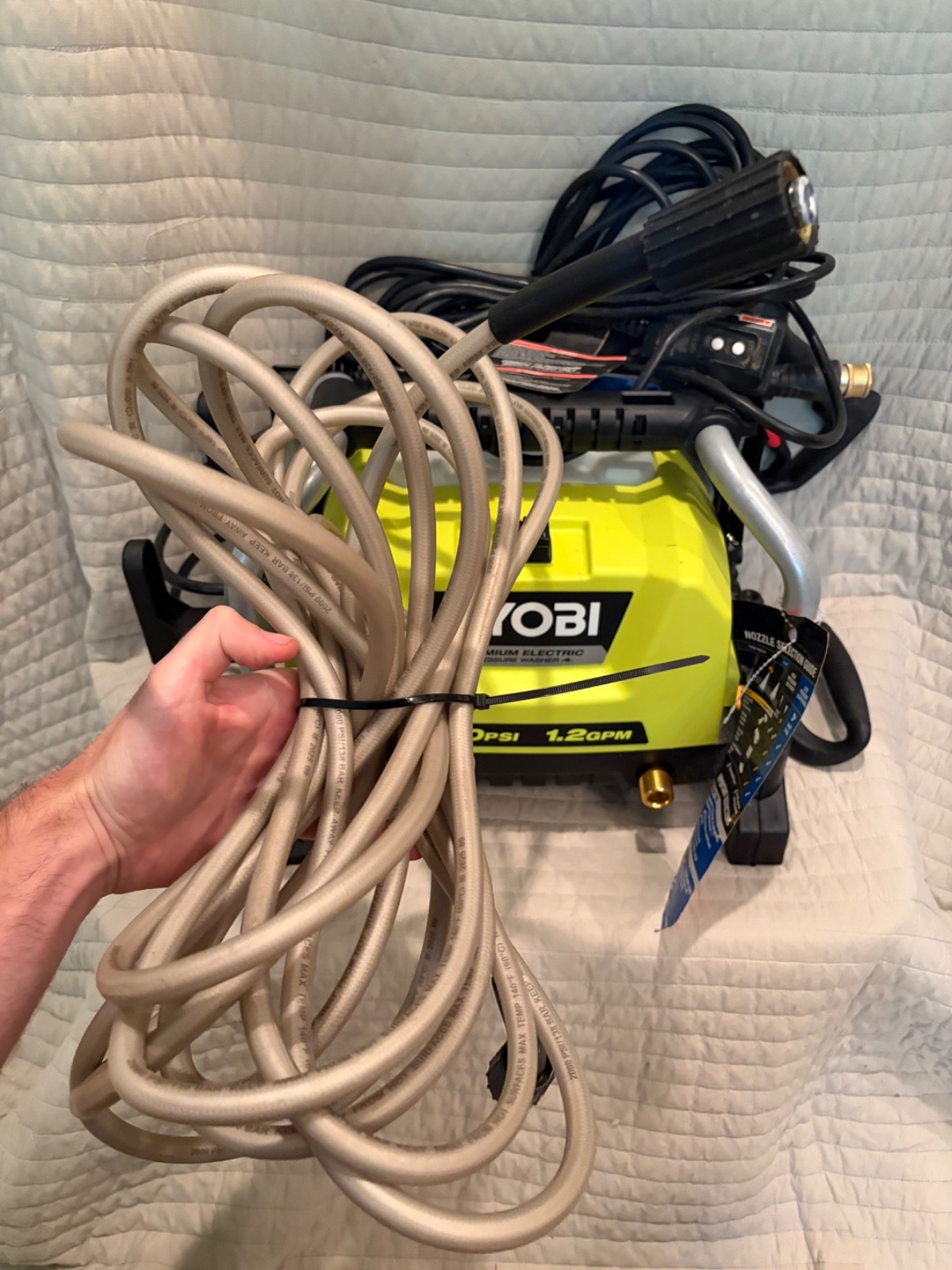 RYOBI RY1419MT 1900 PSI 1.2 GPM Electric Pressure Washer Tested Working