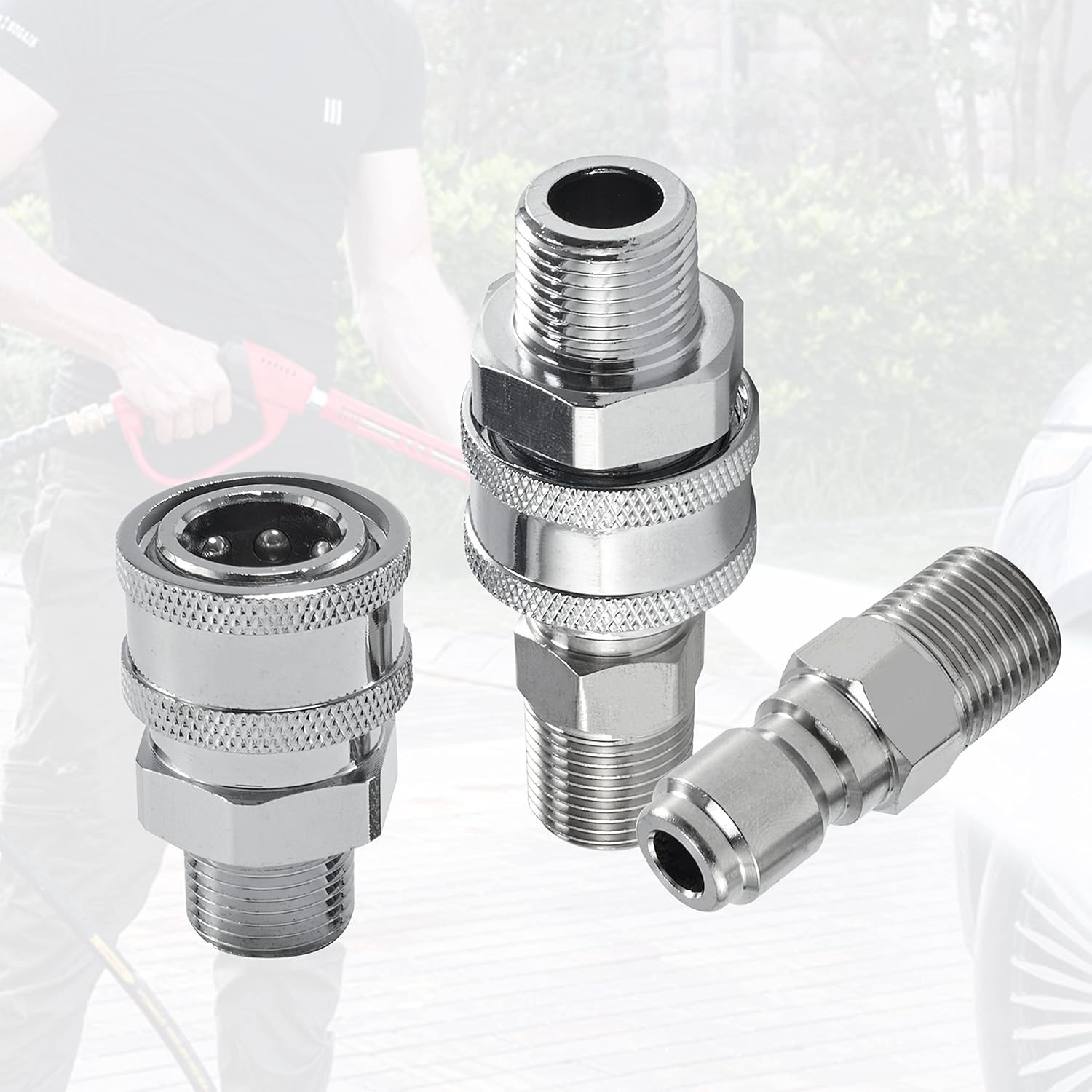 Pressure Washer Quick Connect 3/8 Inch, Pressure Washer Fittings, Adapter Set…