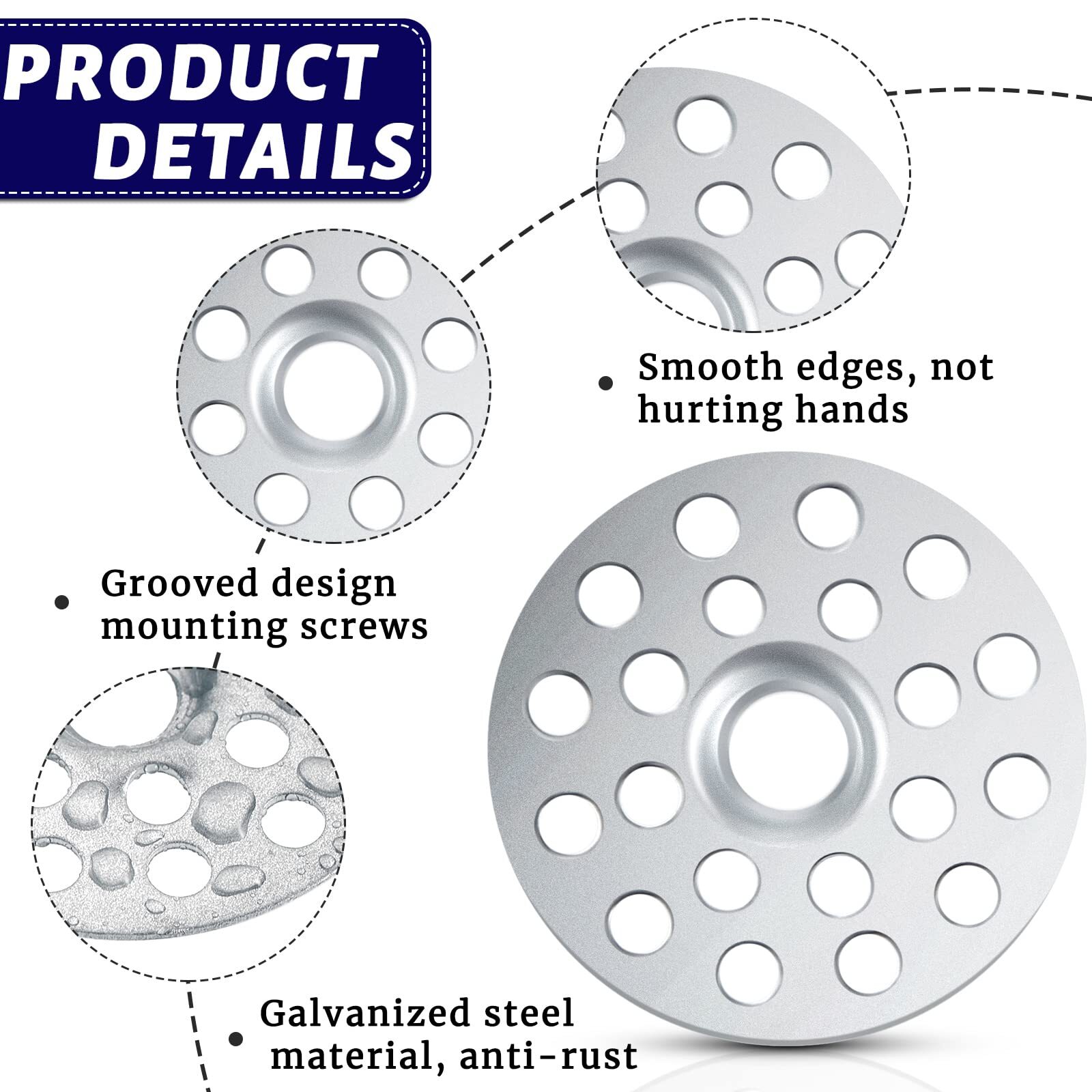 200 1 Inch Plaster Washers Metal Washers for Screw Plaster Repair Rings Plaster