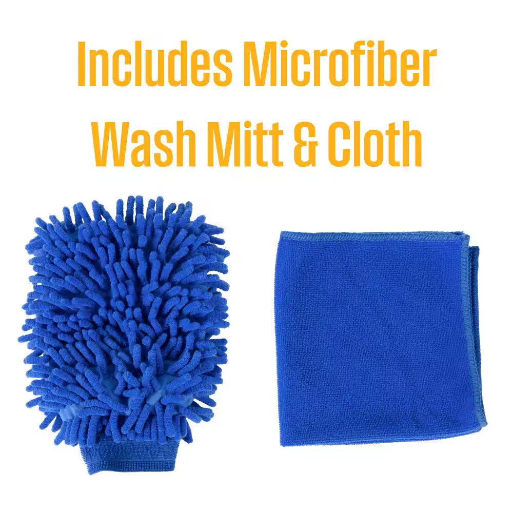 Auto Pressure Washer Accessory Kit, Auto Foam Cannon with Microfiber Wash Mitt a