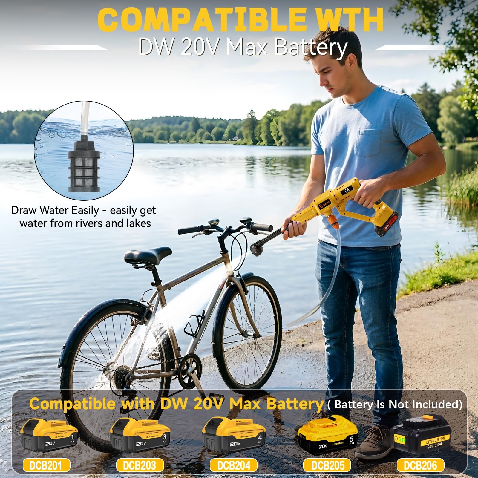 Cordless Cleaning Tool Compatible with Dewalt 20V Max 6-in-1 Nozzle Tool Only
